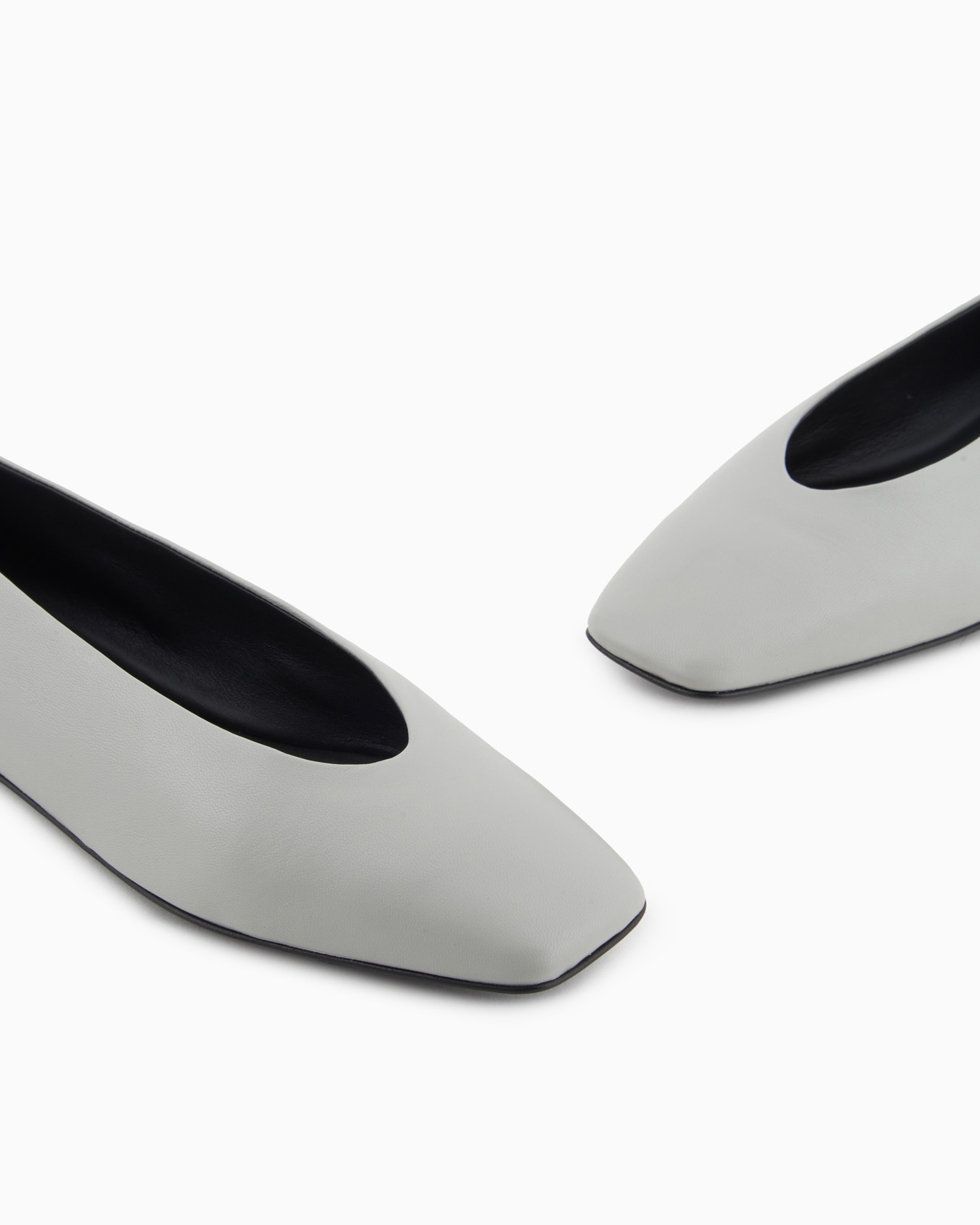 Nappa-leather square-toed ballerinas Slide 4