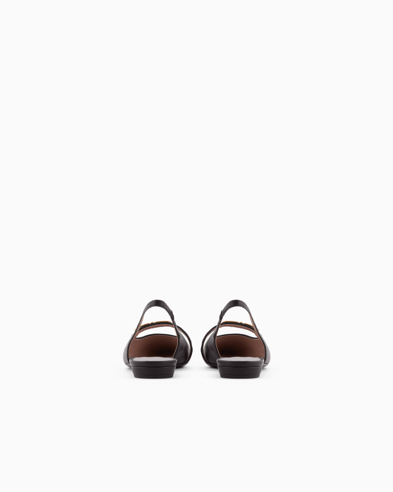 Nappa-leather slingback ballerinas with eagle plate Slide 3