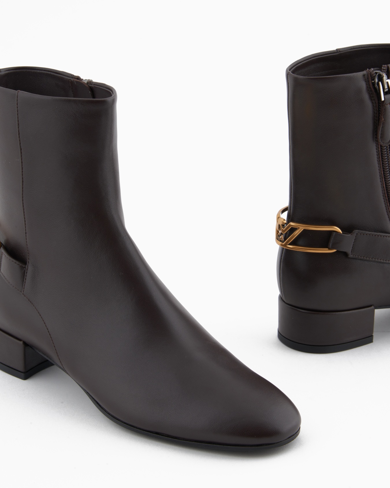 Bottines en nappa avec plaque aigle Diapositive 3