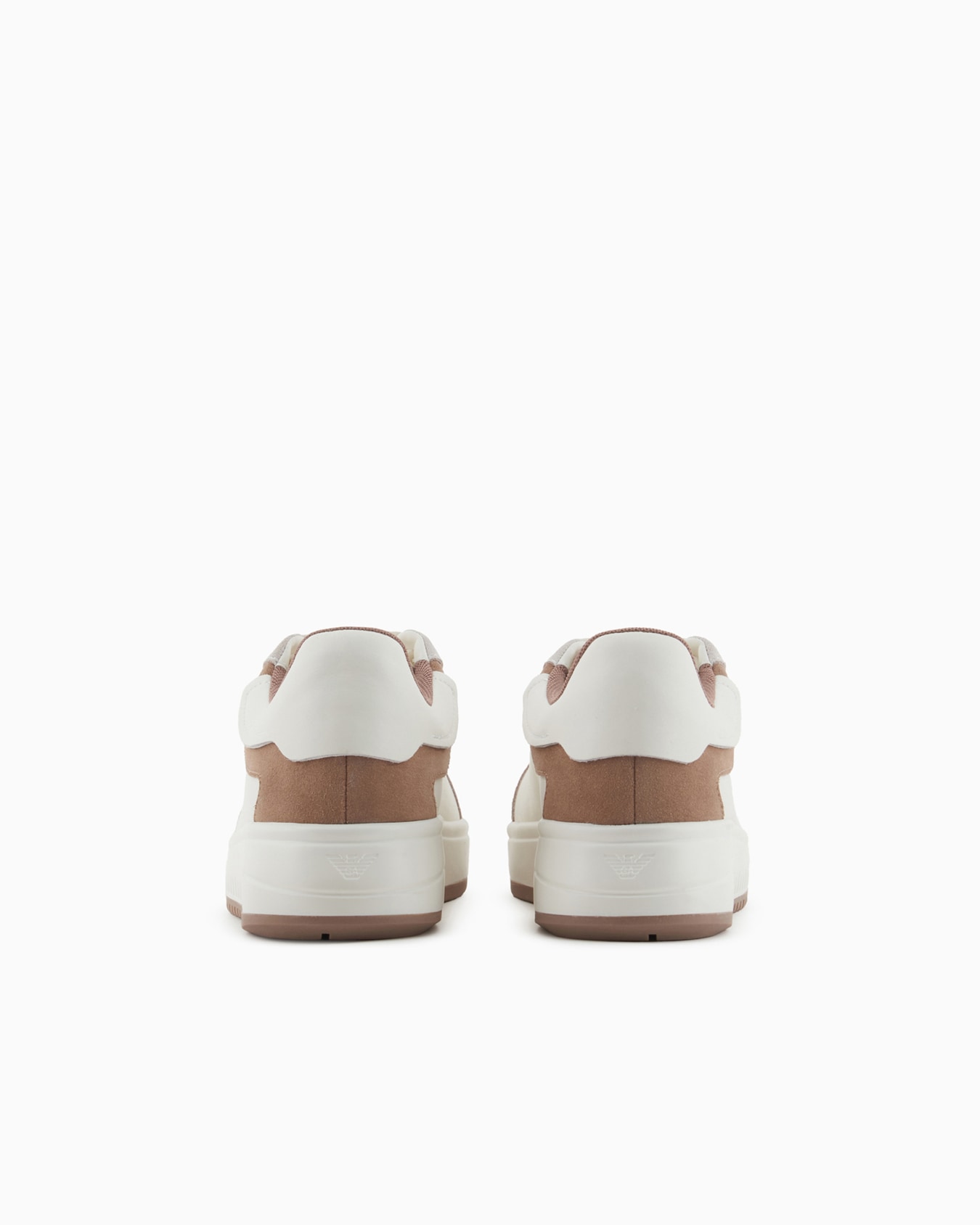Leather sneakers with suede details and eagle plate Slide 3