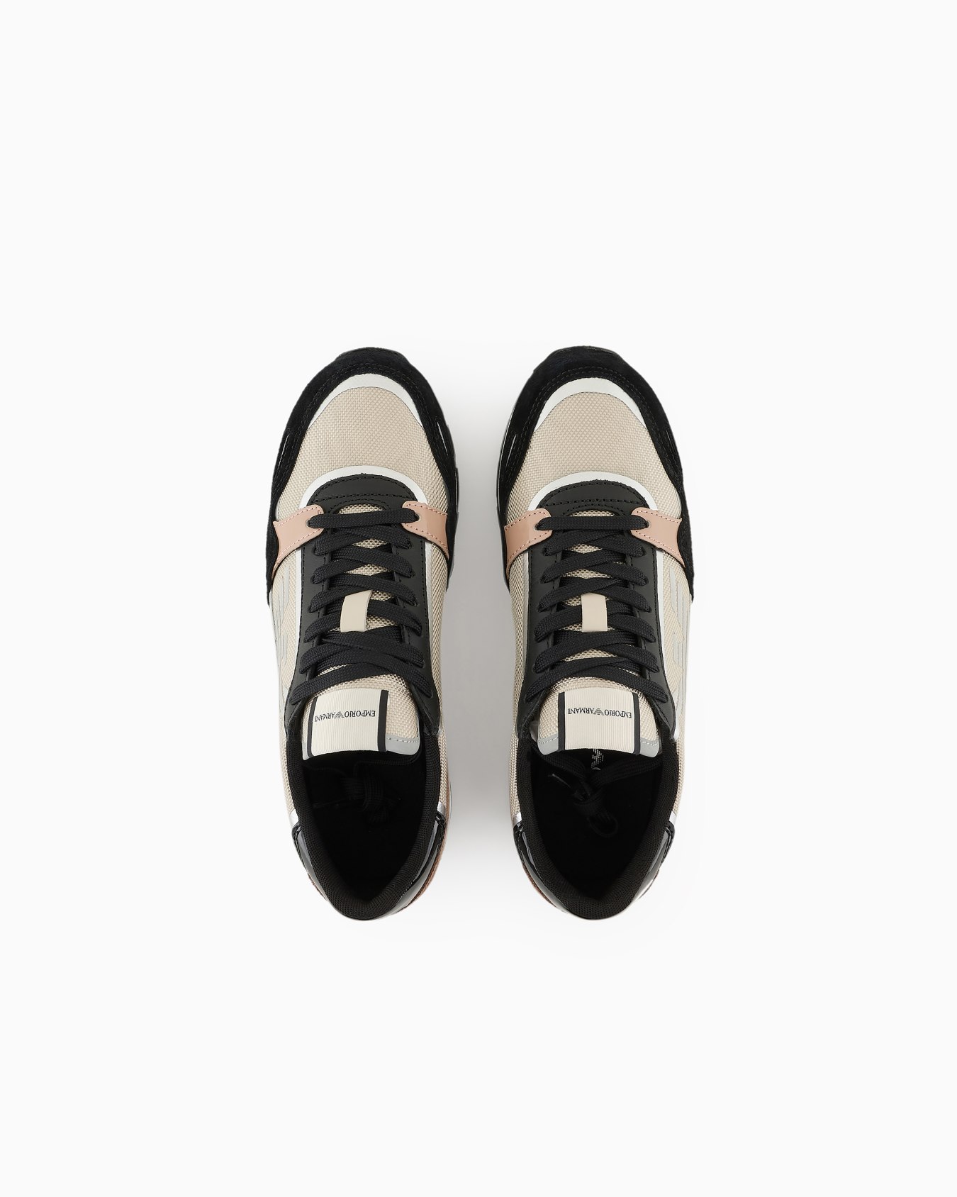 Sneakers en cuir suédé avec détails en nylon et reflex Diapositive 2