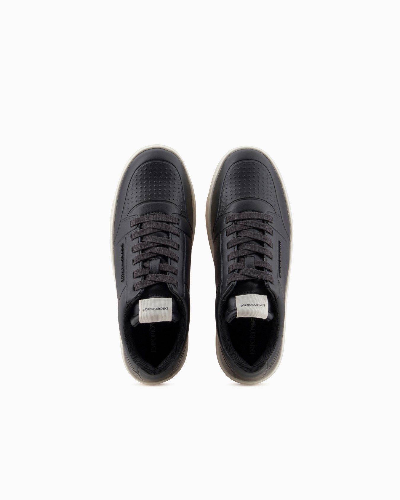 Sneakers en cuir avec détails pailletés thermoformés Diapositive 2