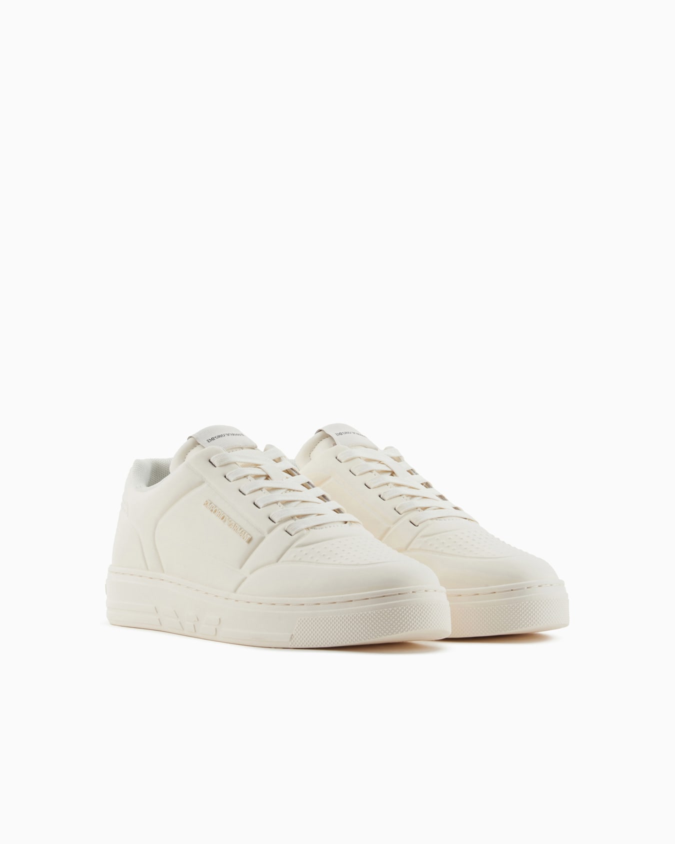Leather sneakers with thermoformed details Slide 1