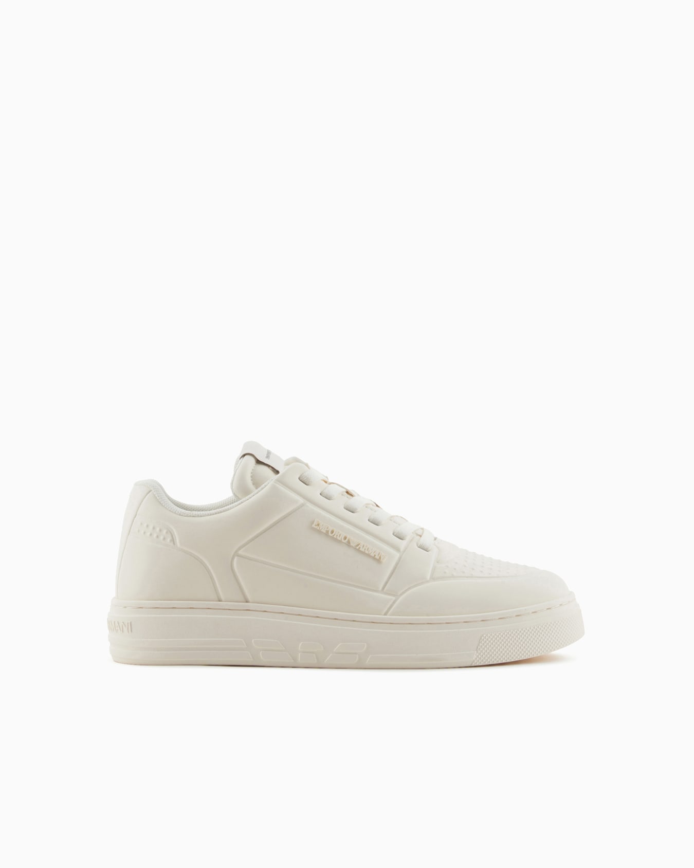 Leather sneakers with thermoformed details Slide 0
