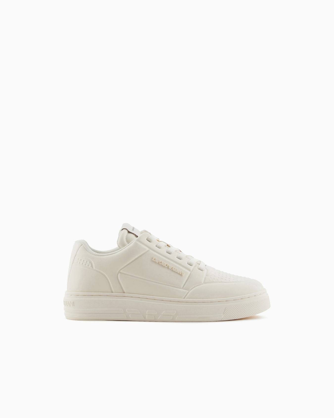 Leather sneakers with thermoformed details Slide 0