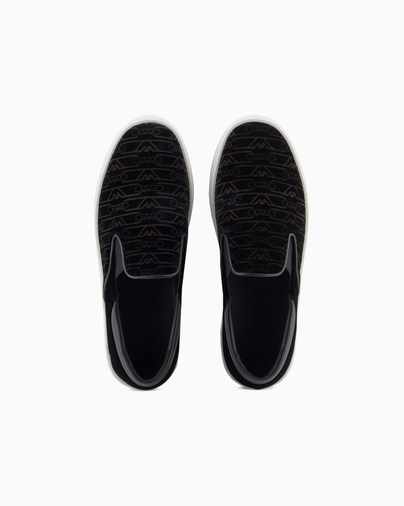 Zapatos sin cordones de terciopelo con monograma Diapositiva 2