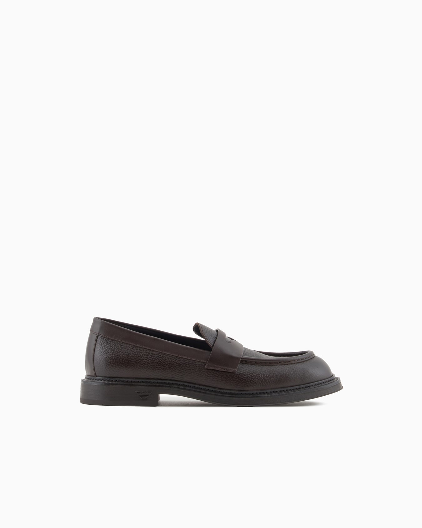 Pebbled leather loafers Slide 0