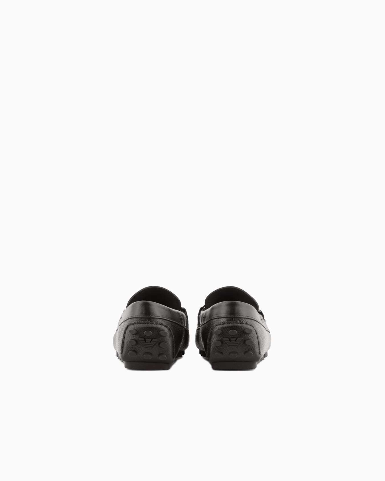 Mocassins driver en cuir grainé avec agrafe Diapositive 3
