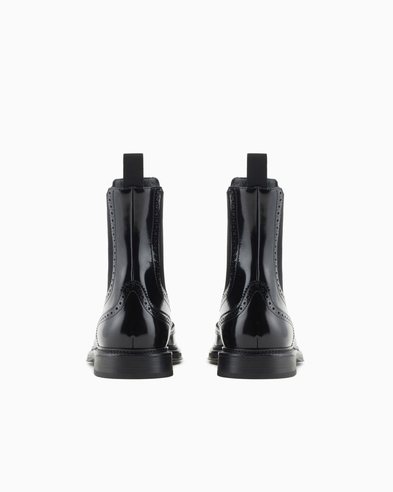 Brushed-leather Beatle boots with wingtip perforations Slide 3