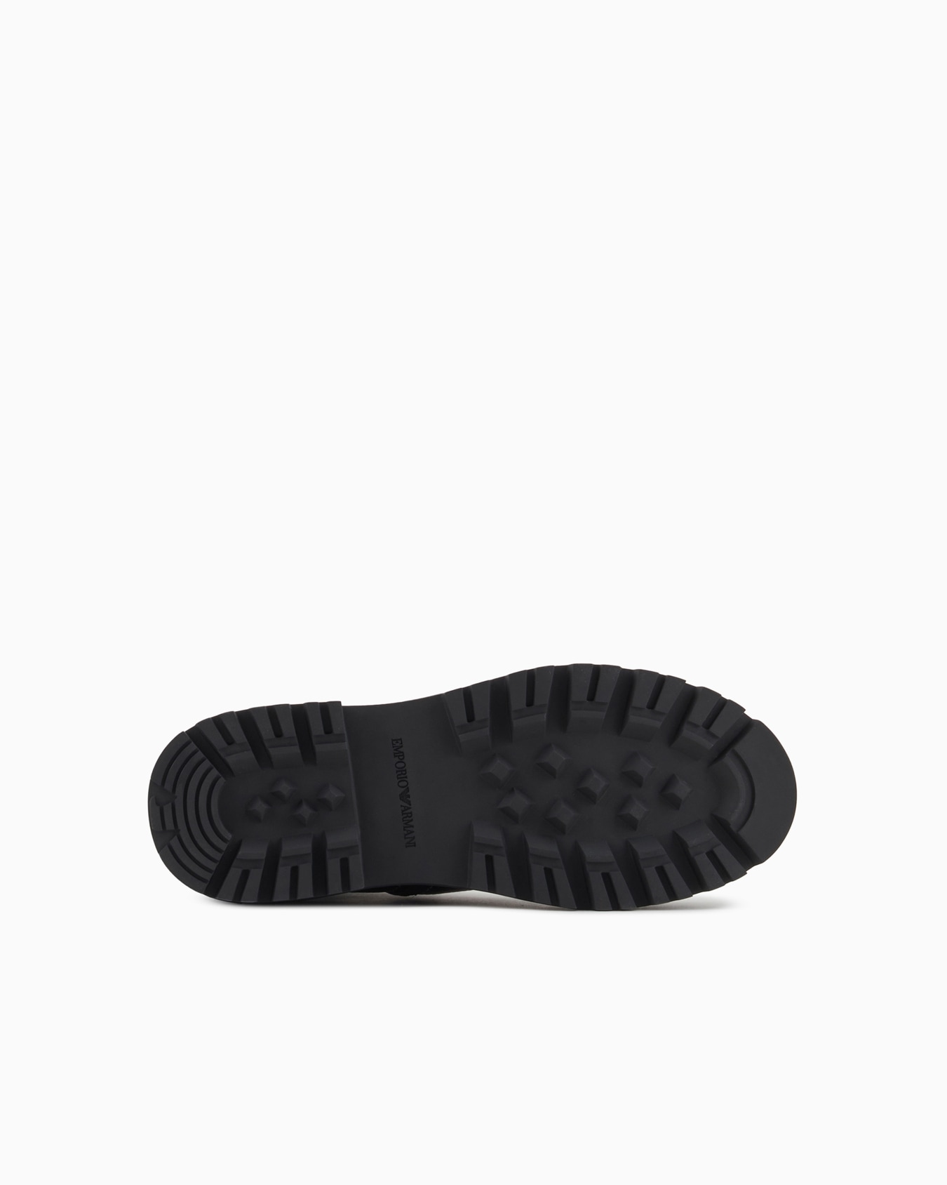 Tumbled-leather lace-up ankle boots with rubber details Slide 4