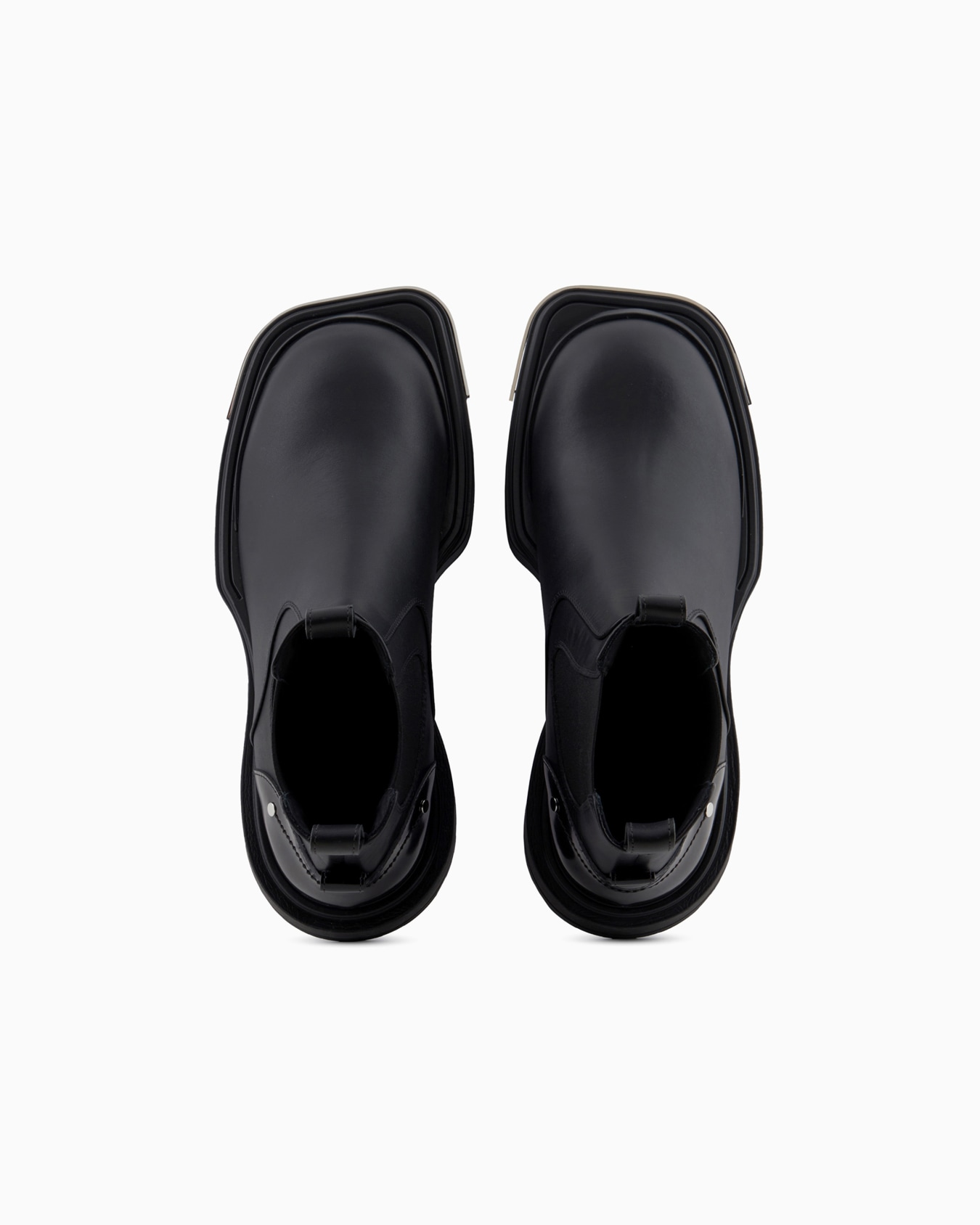Leather Beatle boots with metal details Slide 2