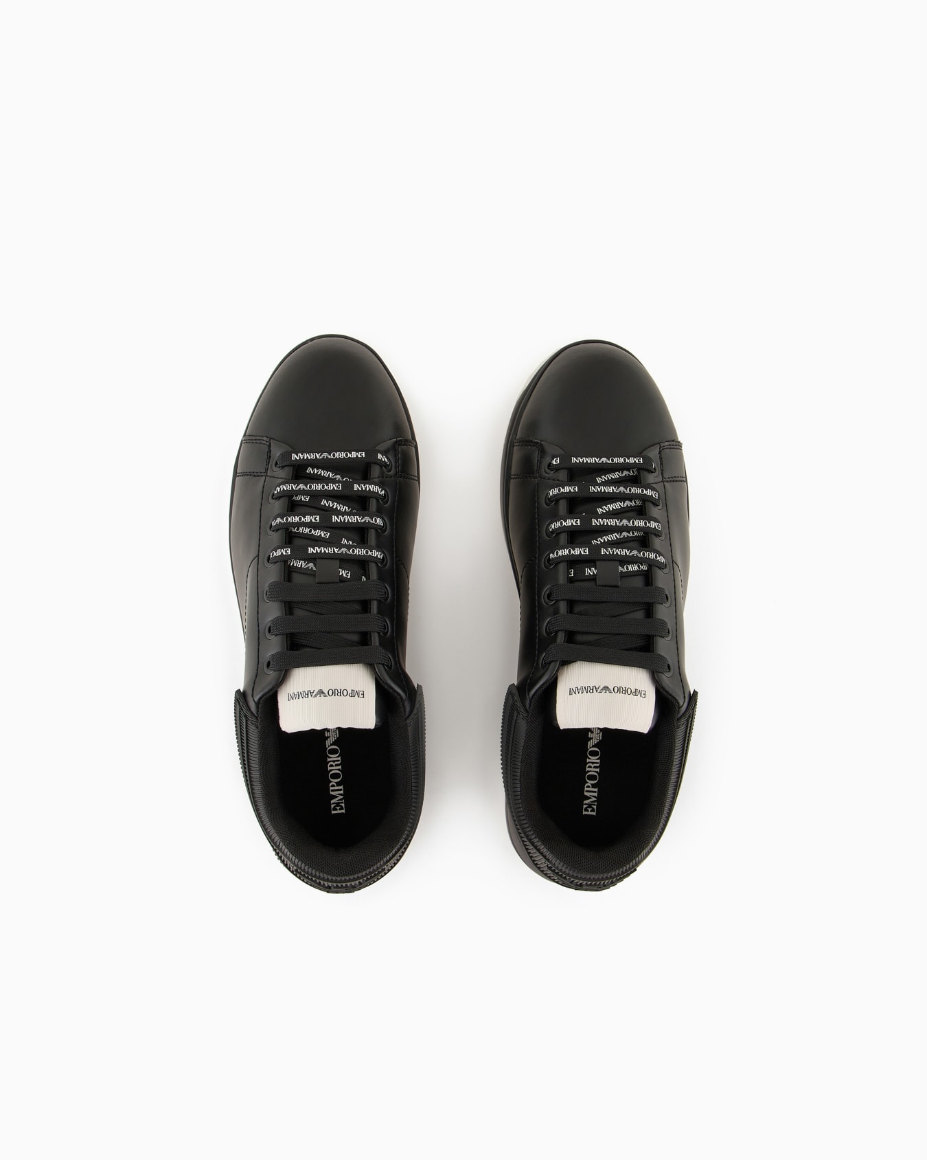 Leather sneakers with rubber back knurled sole Slide 2