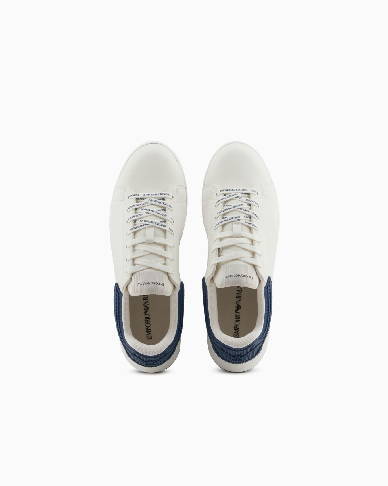 Leather sneakers with rubber back knurled sole Slide 2