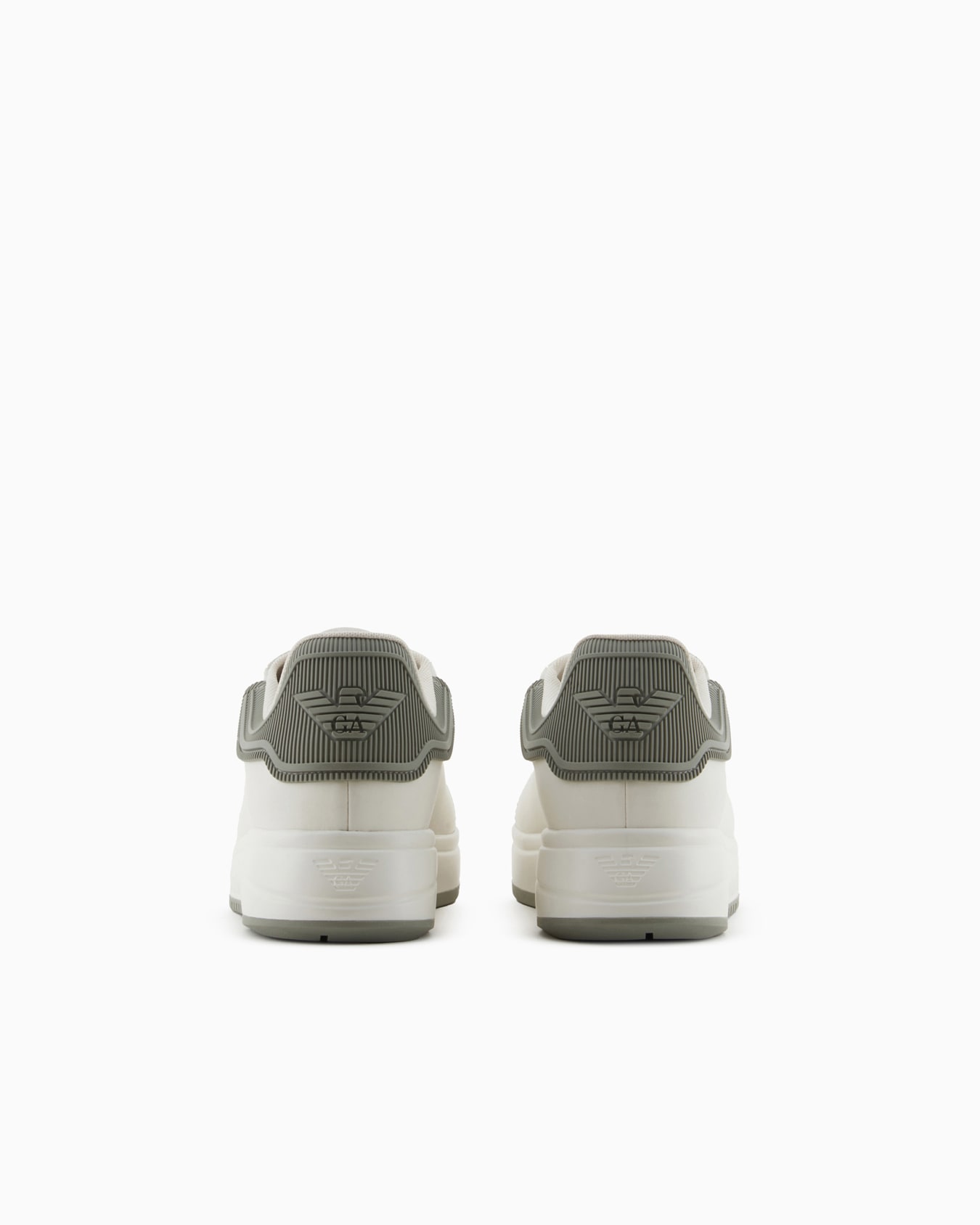 Leather sneakers with rubber back knurled sole Slide 3
