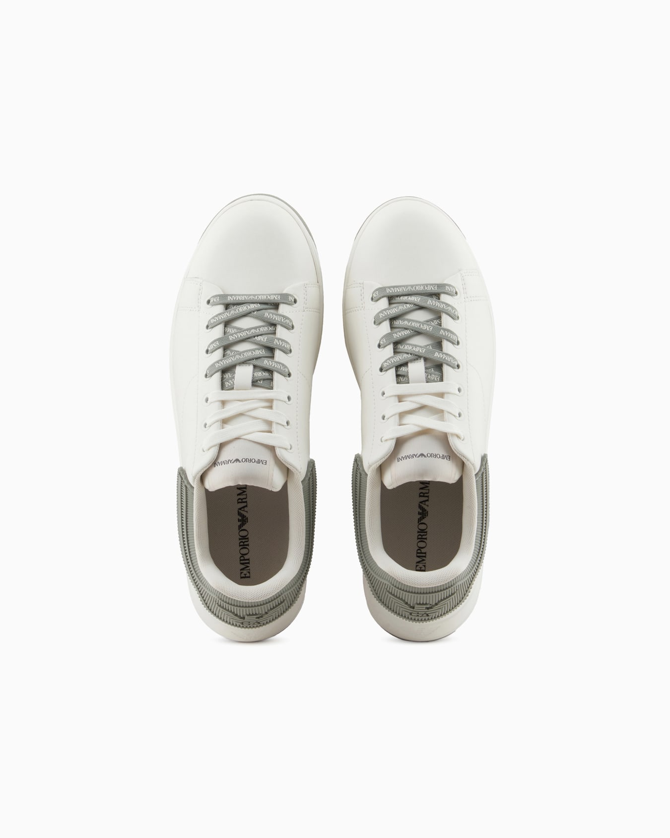 Leather sneakers with rubber back knurled sole Slide 2