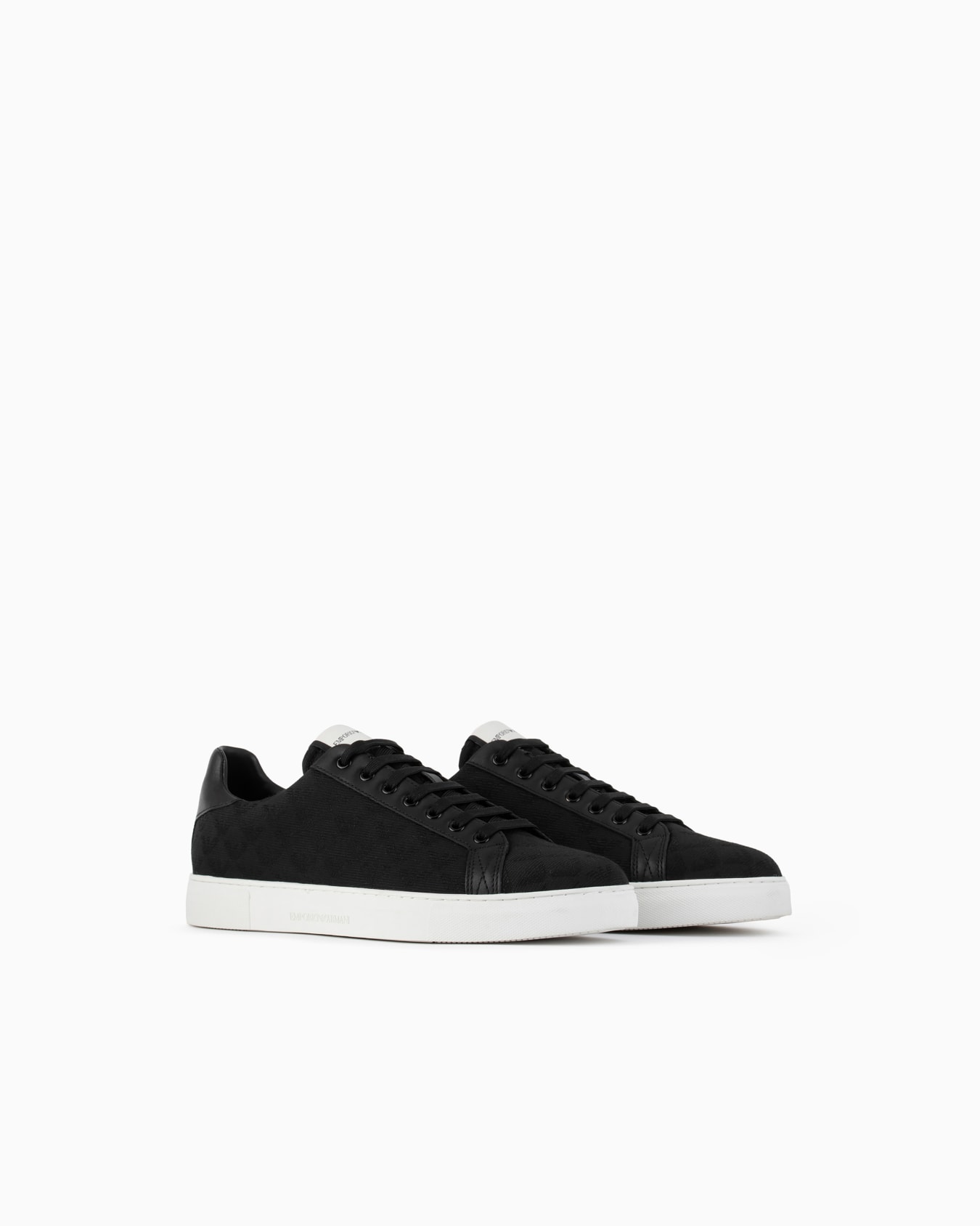 Nylon sneakers with jacquard all-over eagle Slide 1