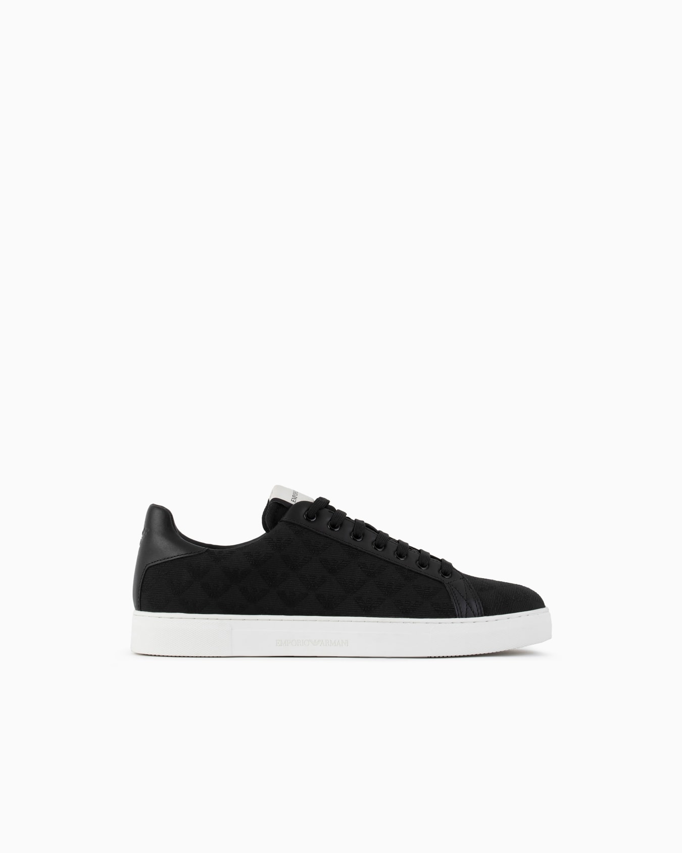 Nylon sneakers with jacquard all-over eagle Slide 0