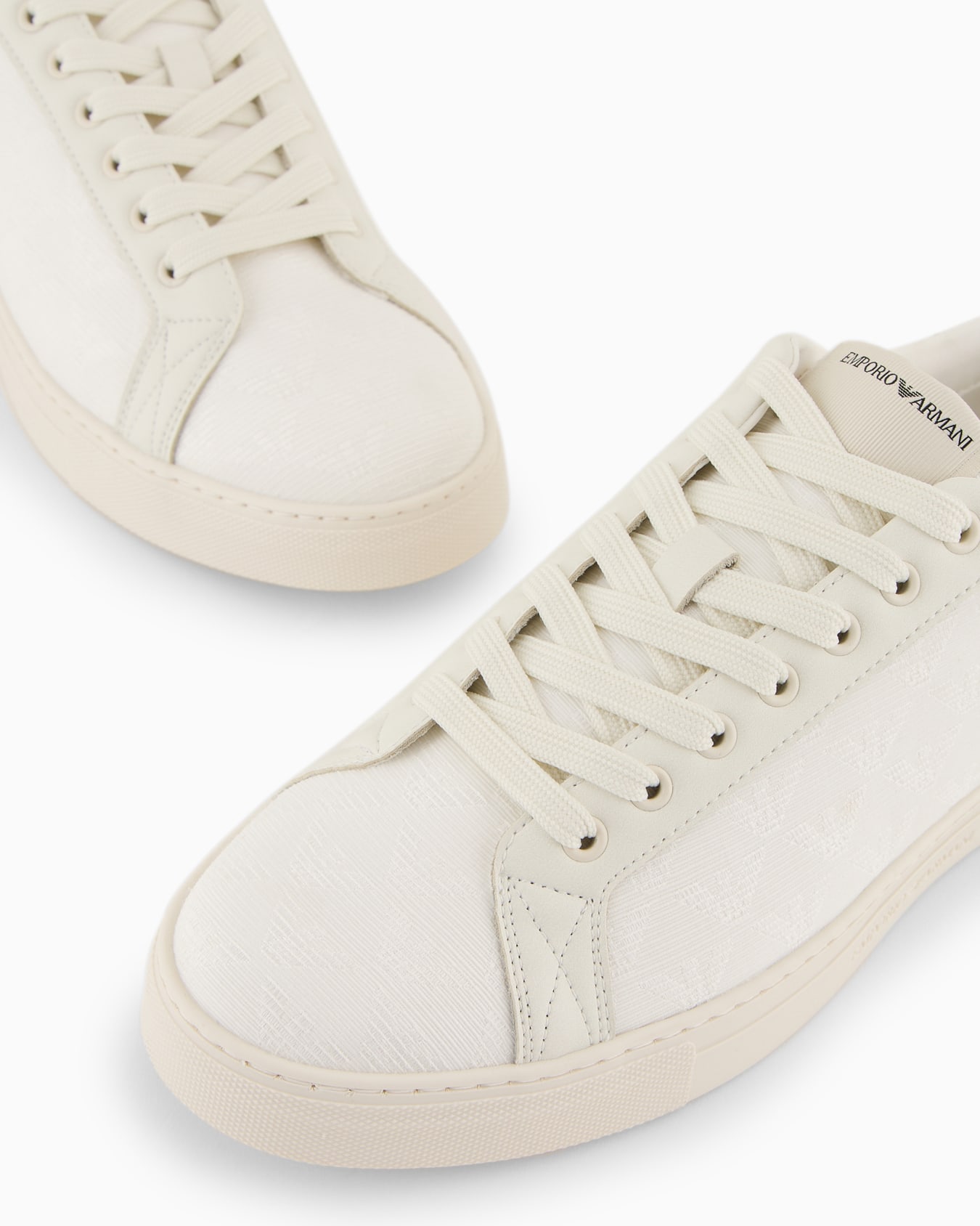 Nylon sneakers with jacquard all-over eagle Slide 4