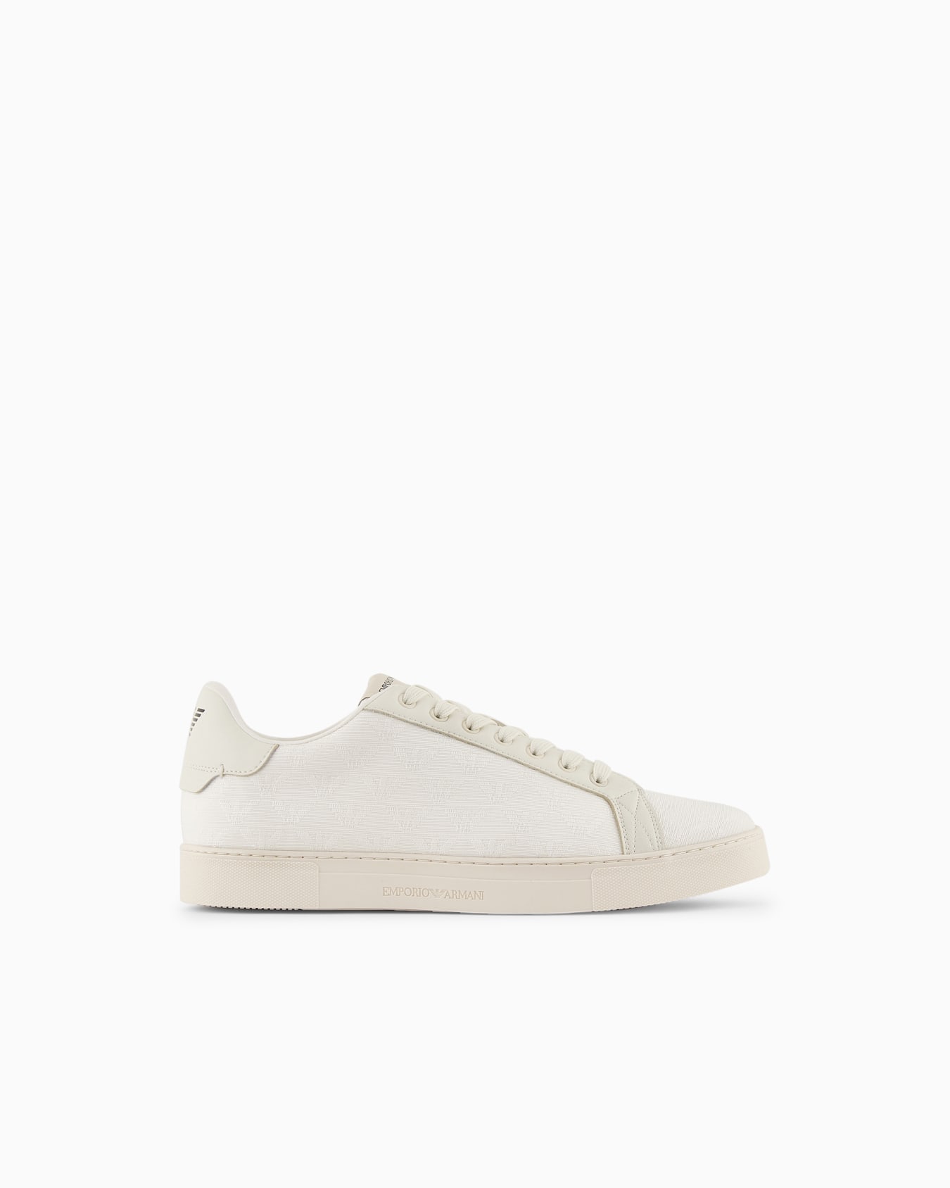 Nylon sneakers with jacquard all-over eagle Slide 0