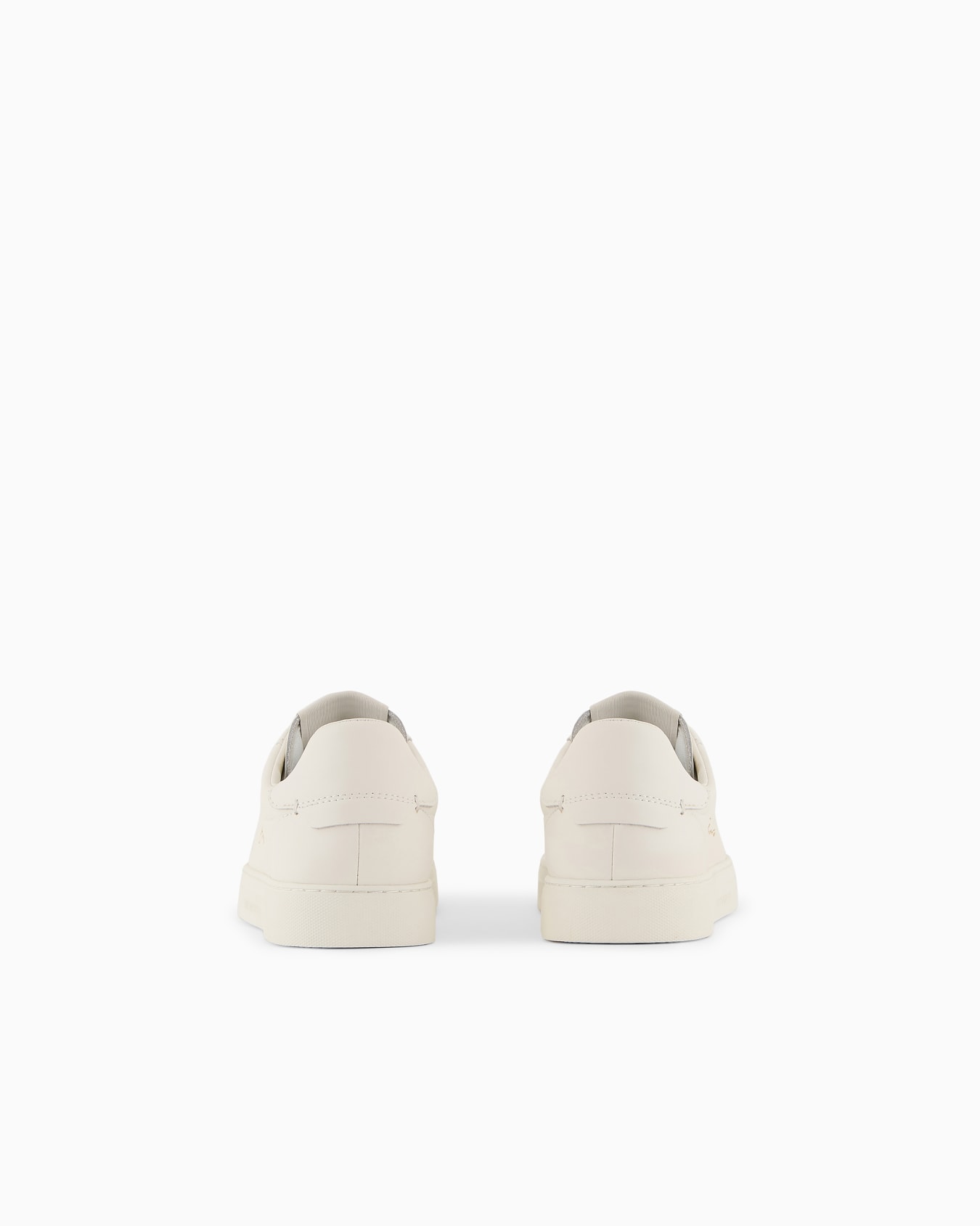 Leather sneakers with gold signature logo Slide 3