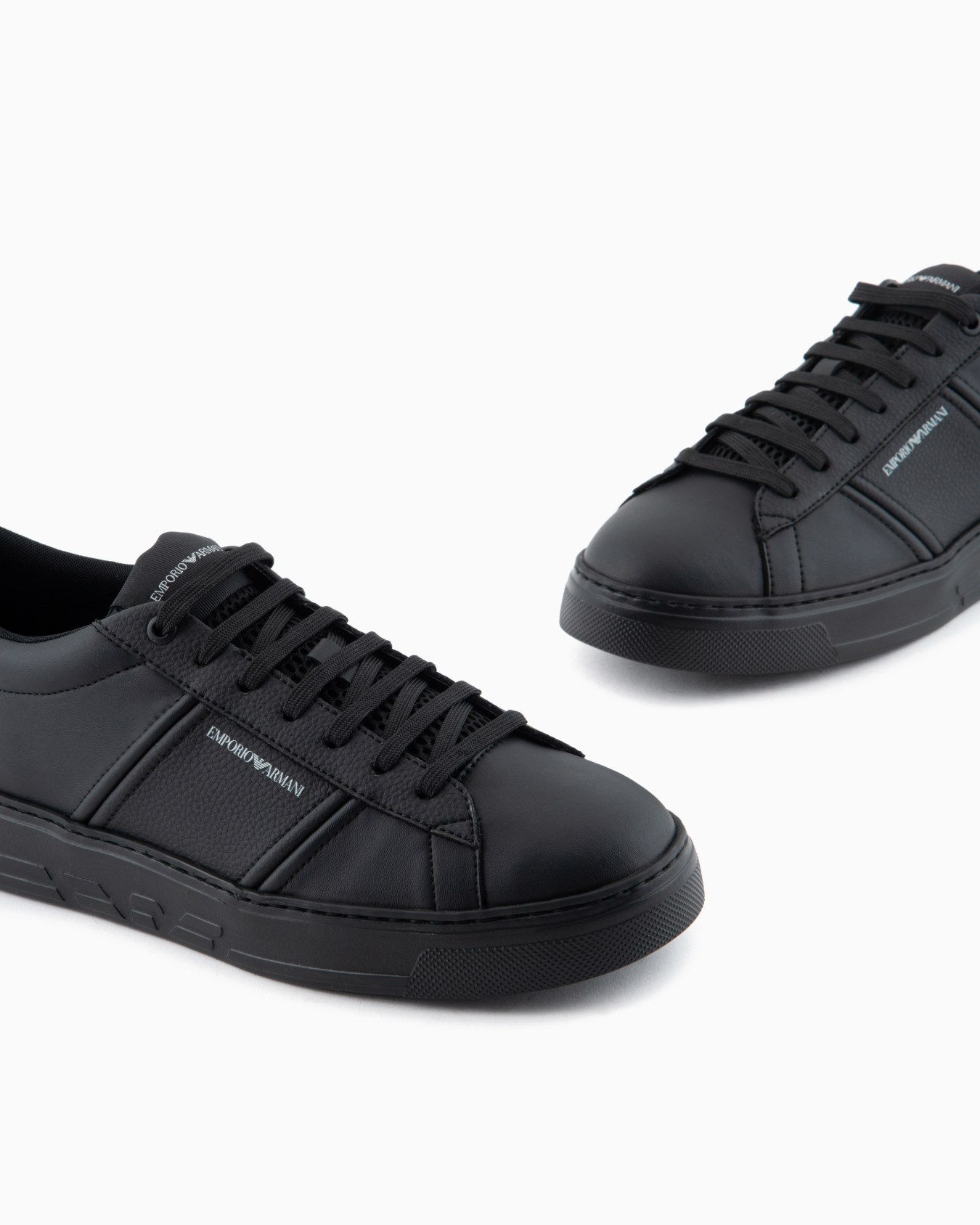 Leather sneakers with logo detail Slide 4
