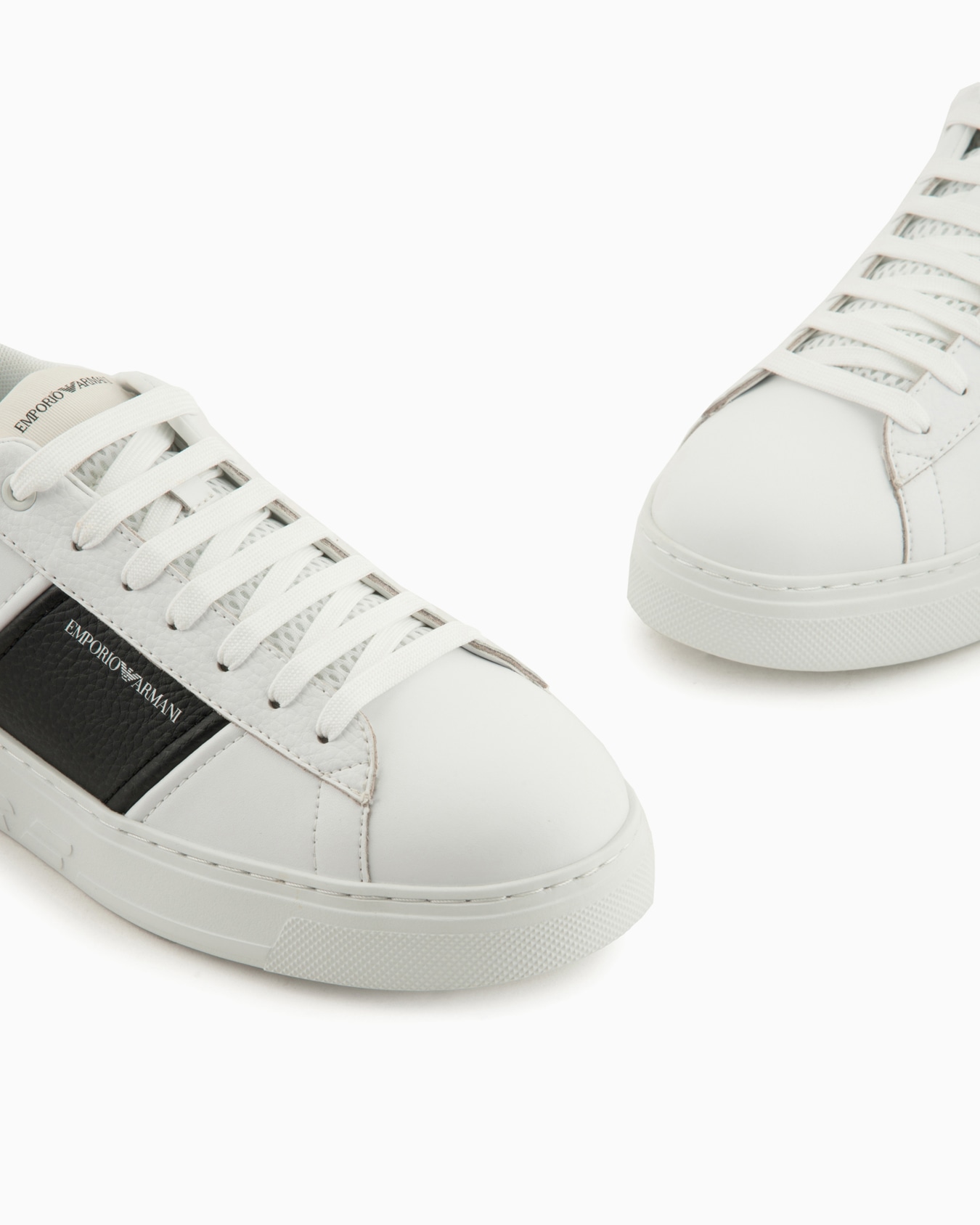 Leather sneakers with logo detail Slide 4