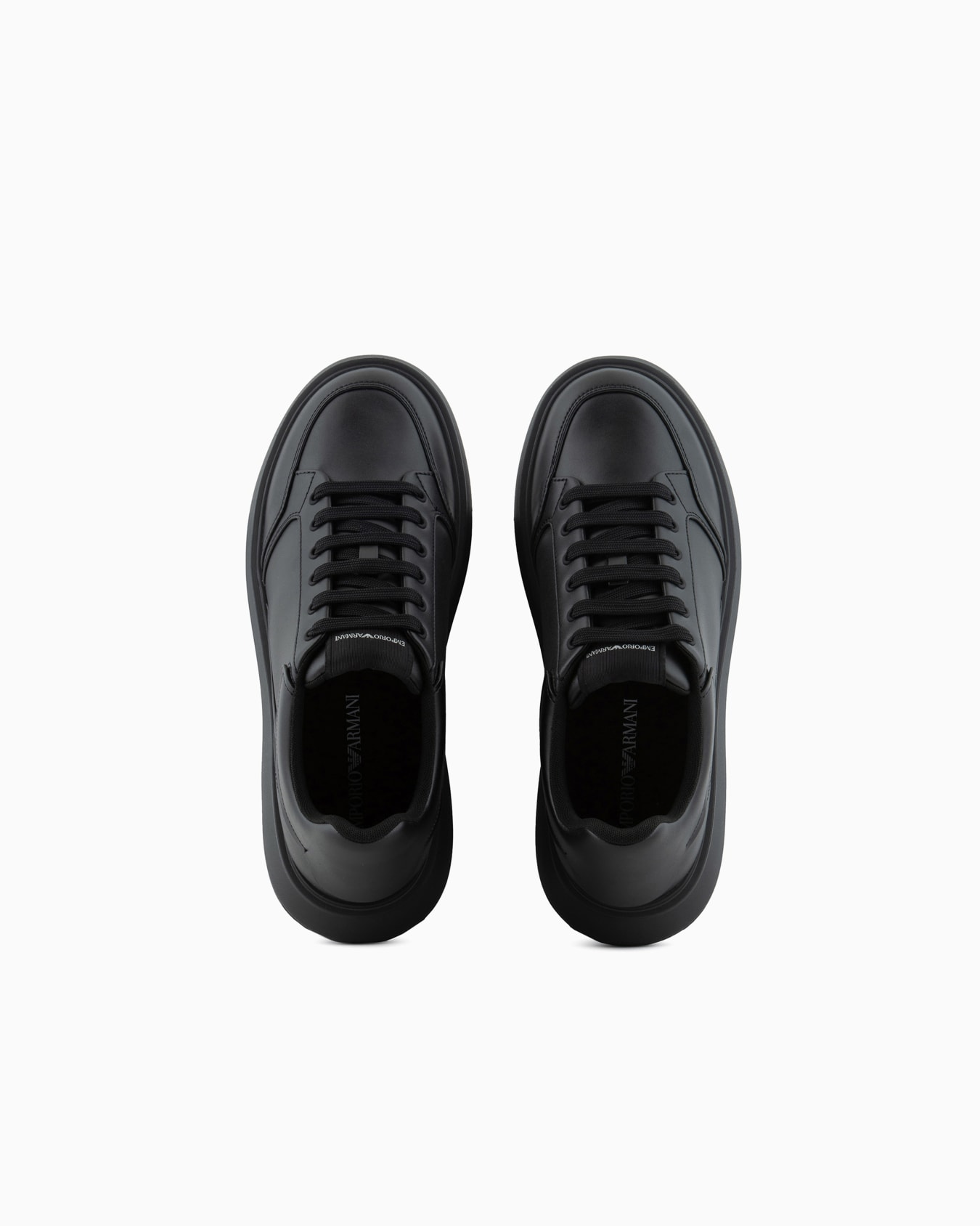 Leather sneakers with side logo Slide 2