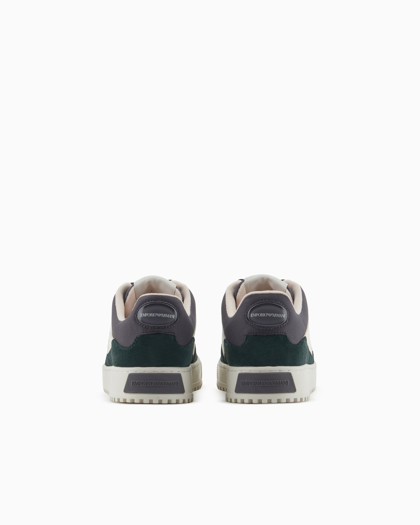 Leather sneakers with suede details and oversized embossed eagle Slide 3
