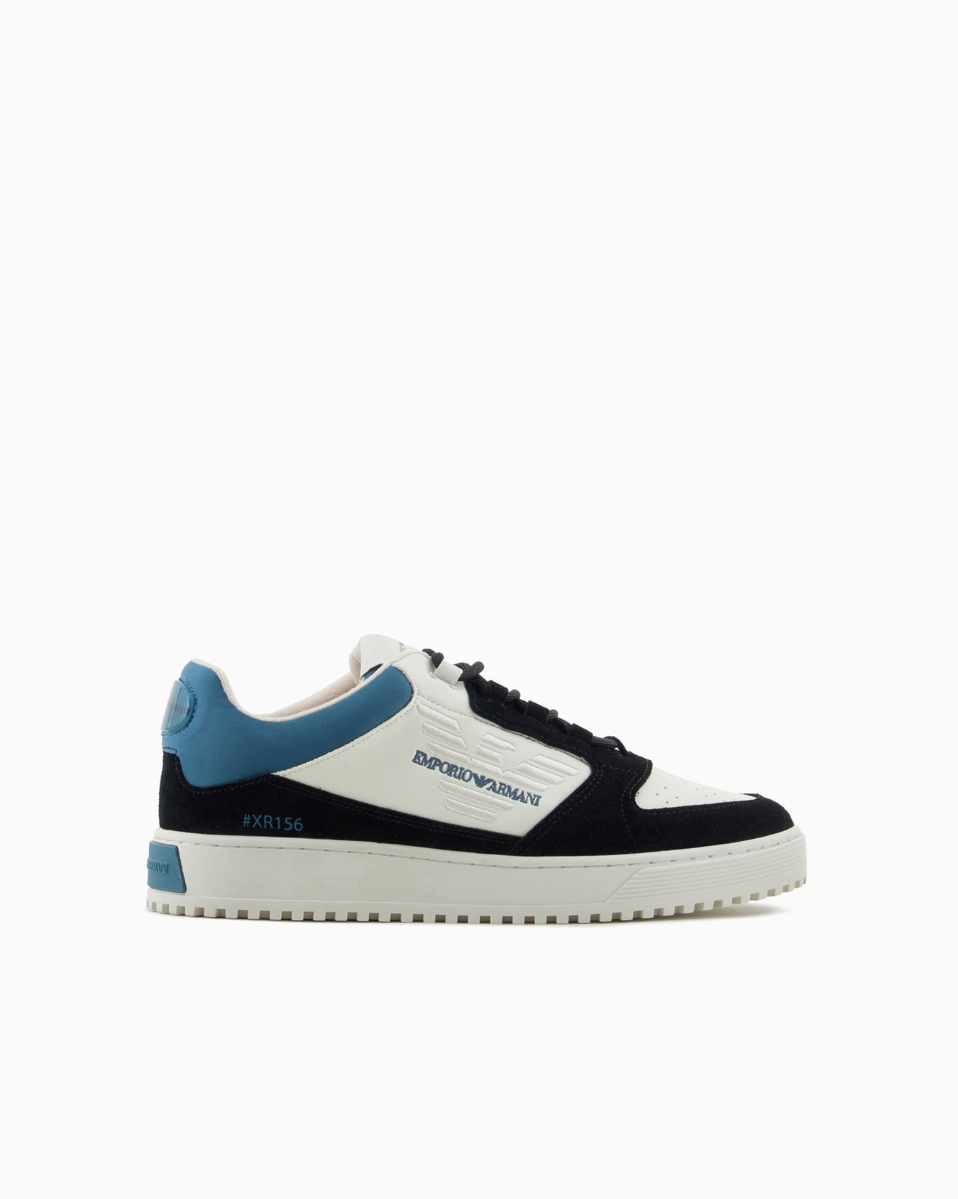 Deportivas de piel con detalles de ante y maxiáguila en relieve Diapositiva 0