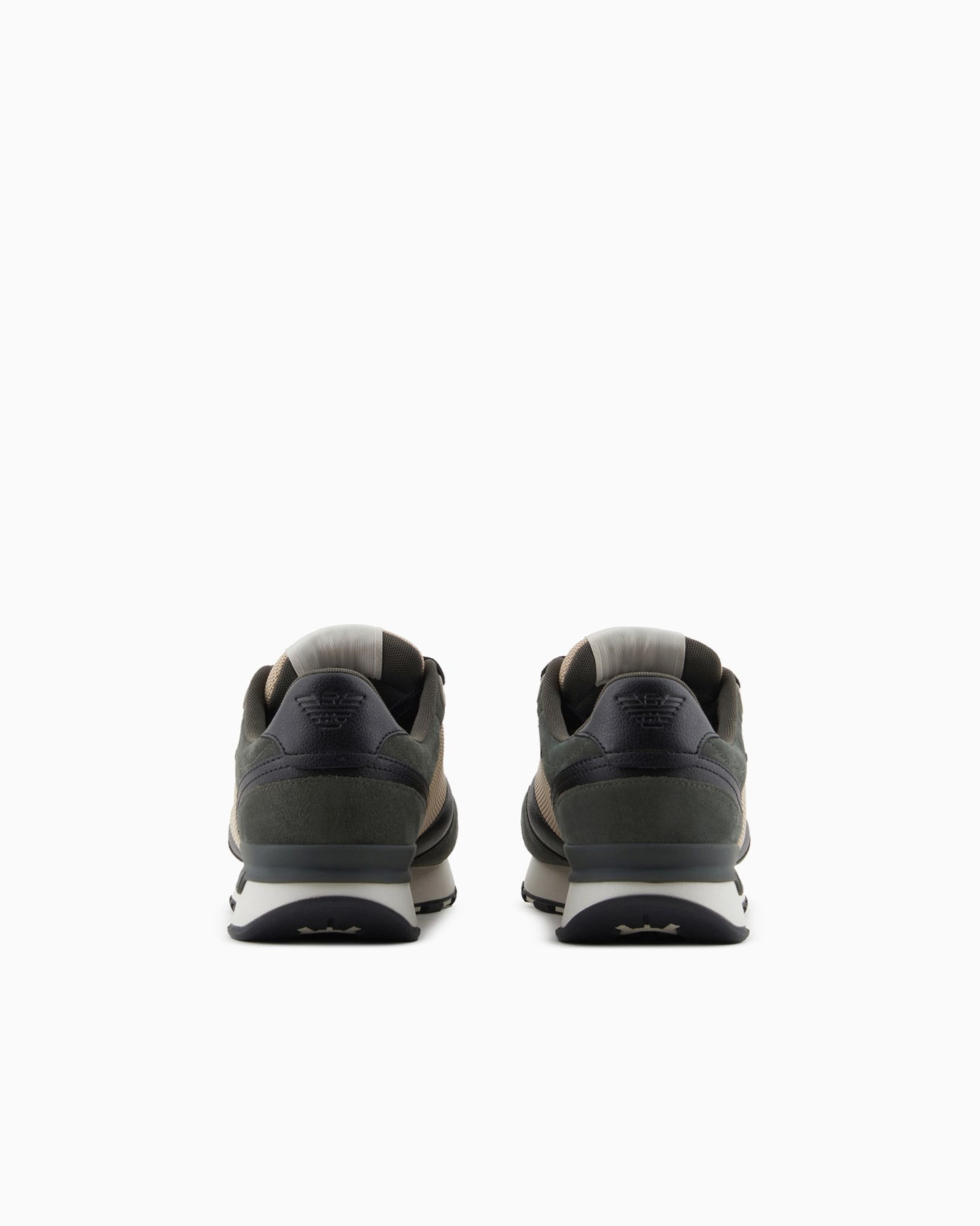 Mesh and suede sneakers with side eagle Slide 3
