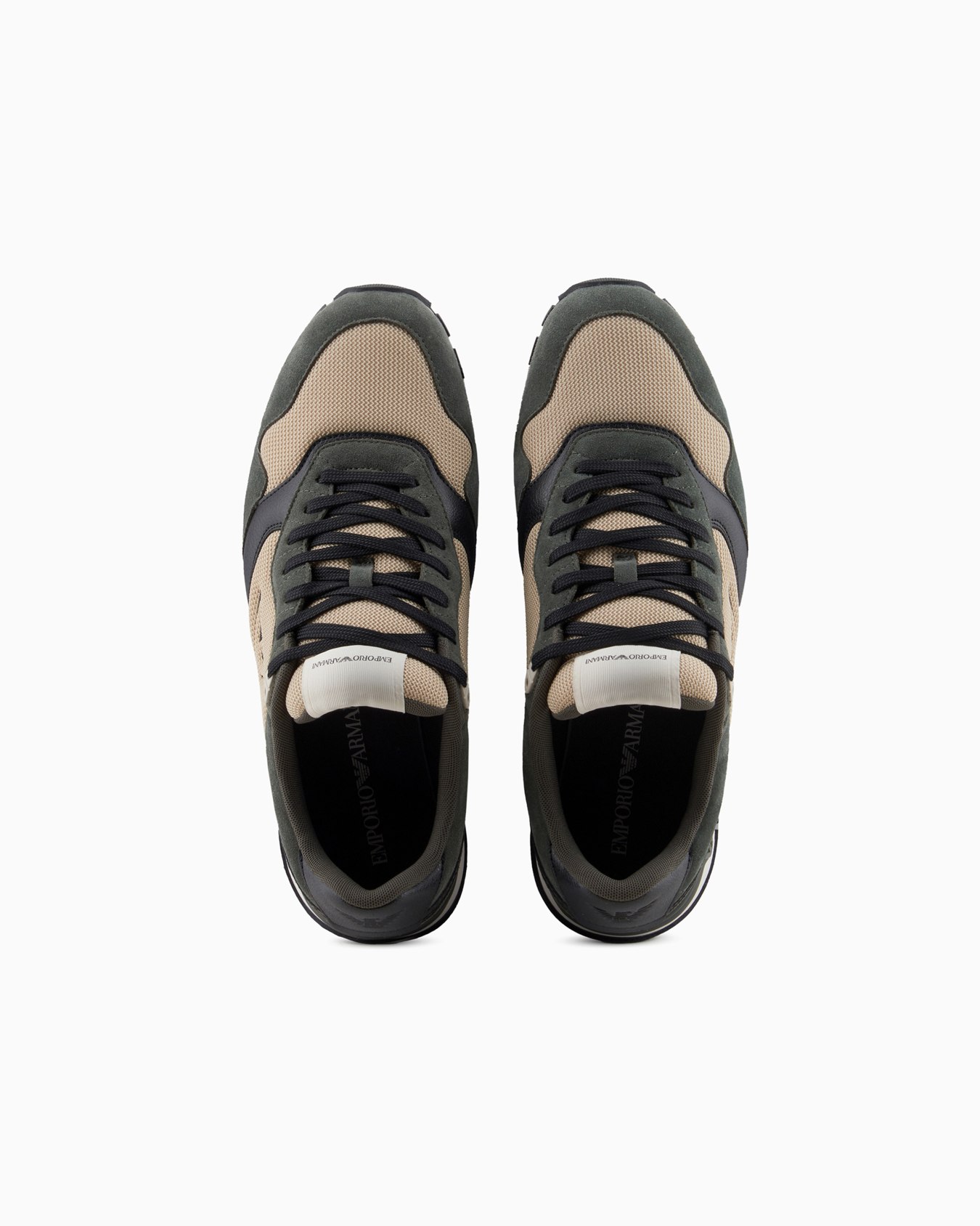 Mesh and suede sneakers with side eagle Slide 2