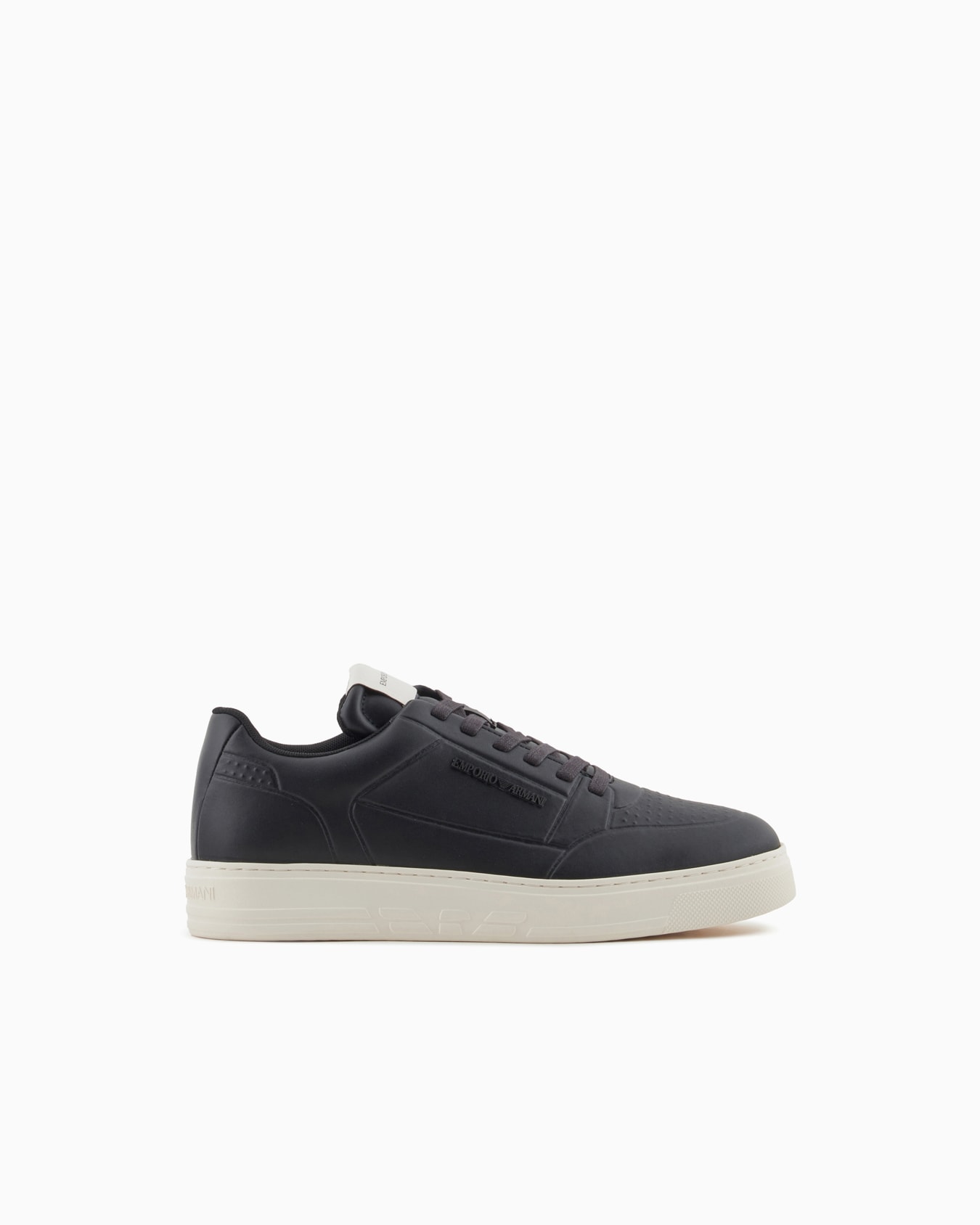 Sneaker aus Leder mit seitlichem Logo Folie 0