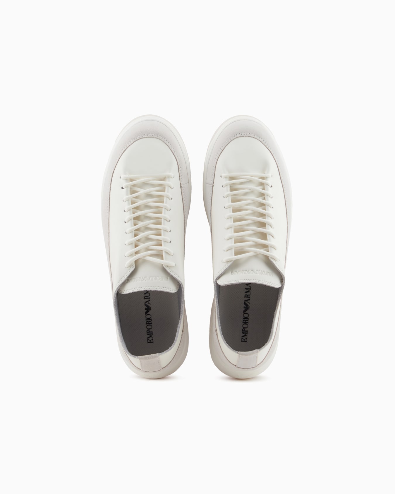 Leather and suede sneakers with knurled soles Slide 2