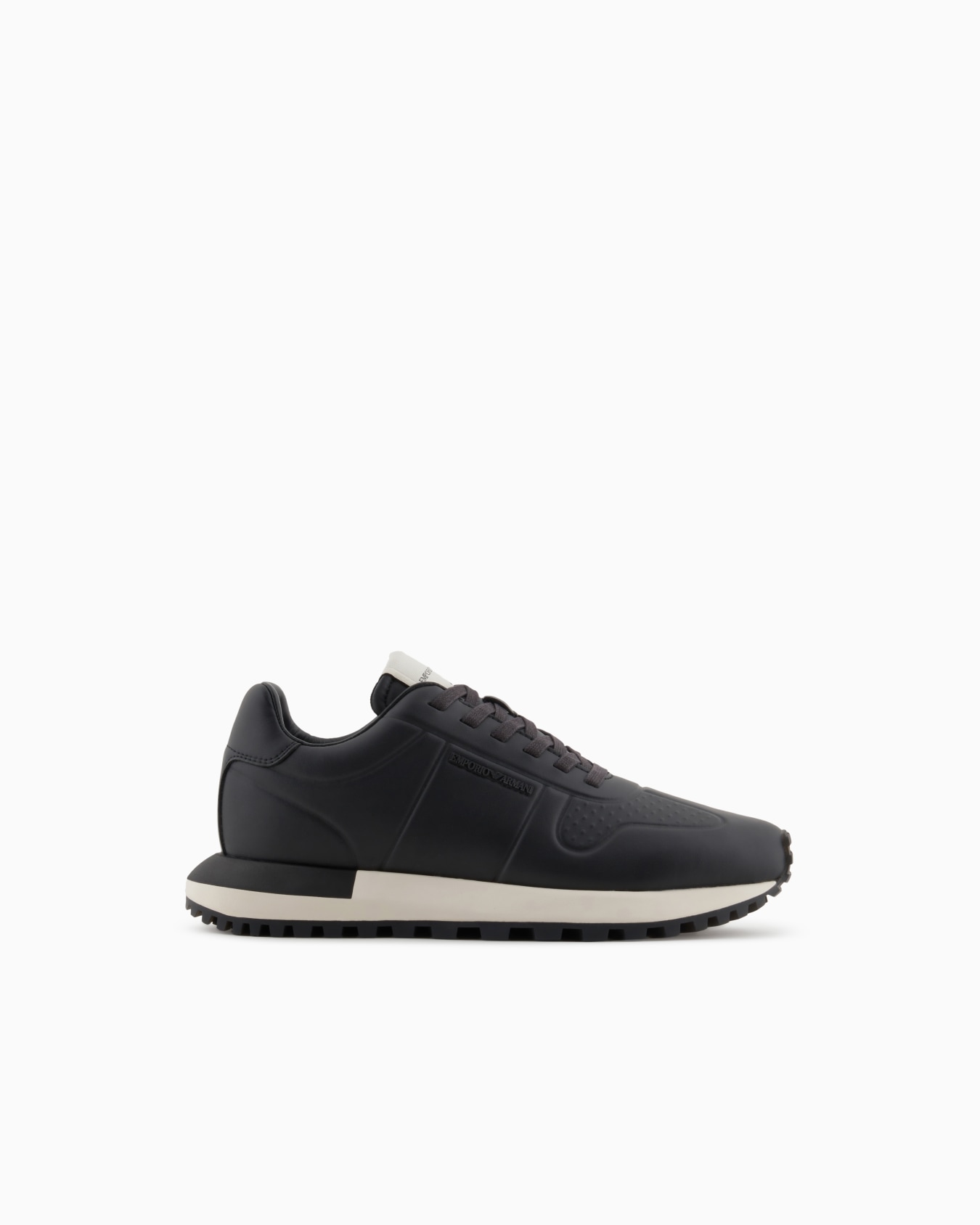 Leather sneakers with thermoformed details Slide 0