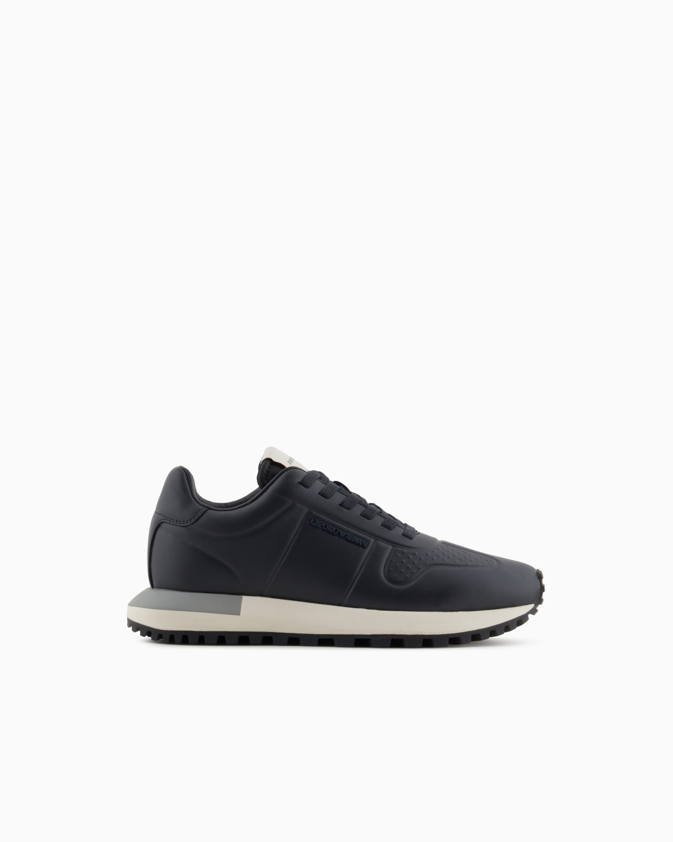 Leather sneakers with thermoformed details Slide 0