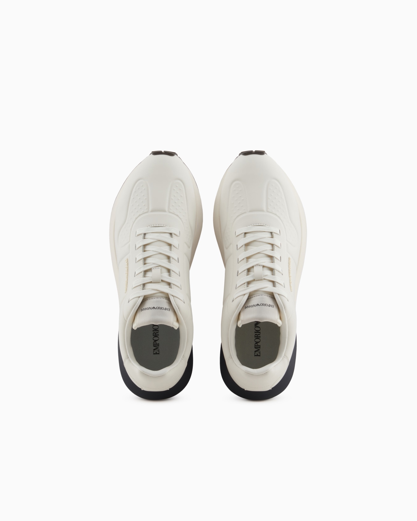 Sneakers en cuir avec détails pailletés thermoformés Diapositive 2