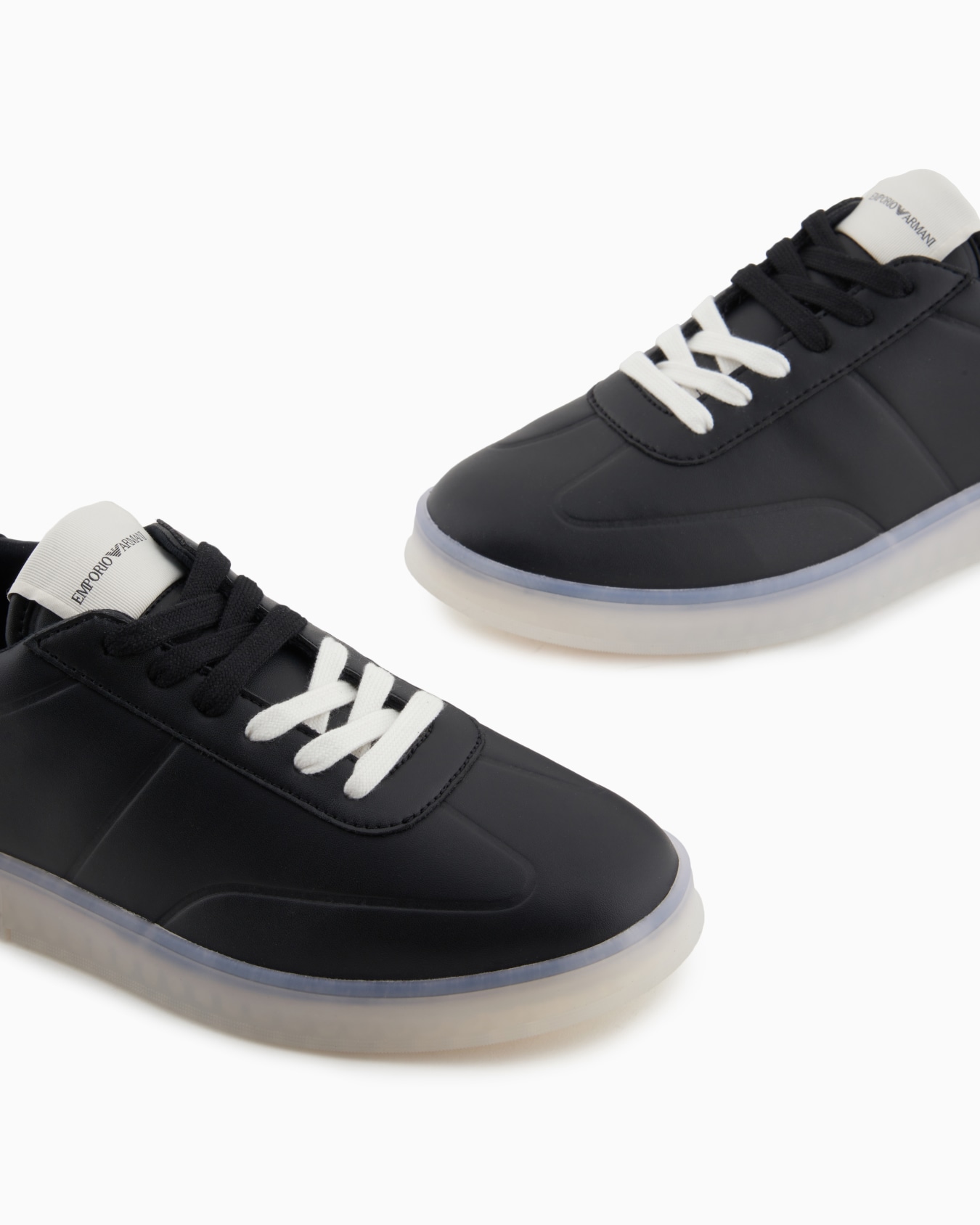 Leather sneakers with semi-transparent sole Slide 4