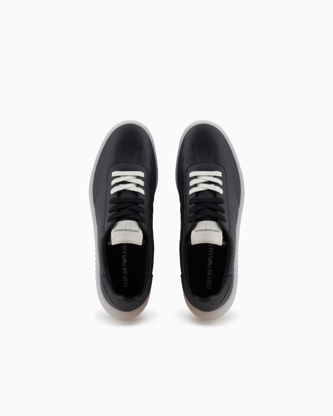 Leather sneakers with semi-transparent sole Slide 2