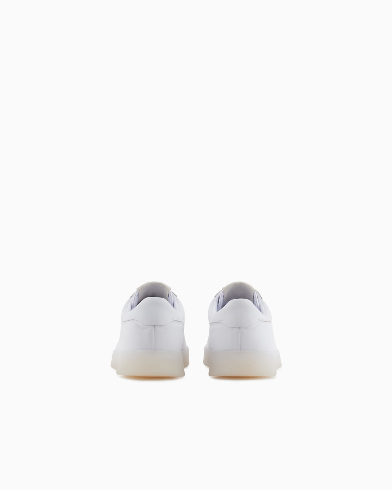 Sneakers en cuir avec semelle semi-transparente Diapositive 3