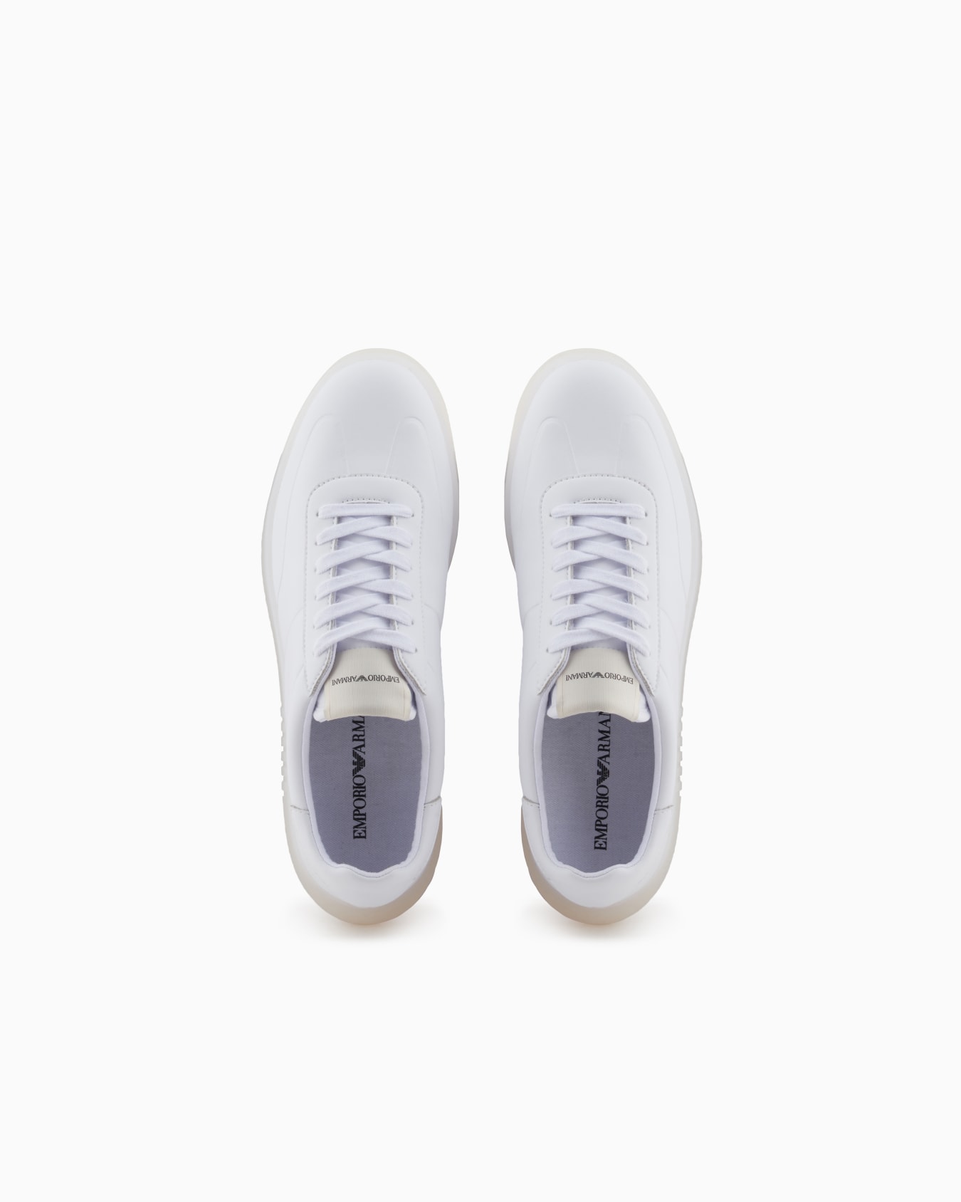 Sneakers en cuir avec semelle semi-transparente Diapositive 2