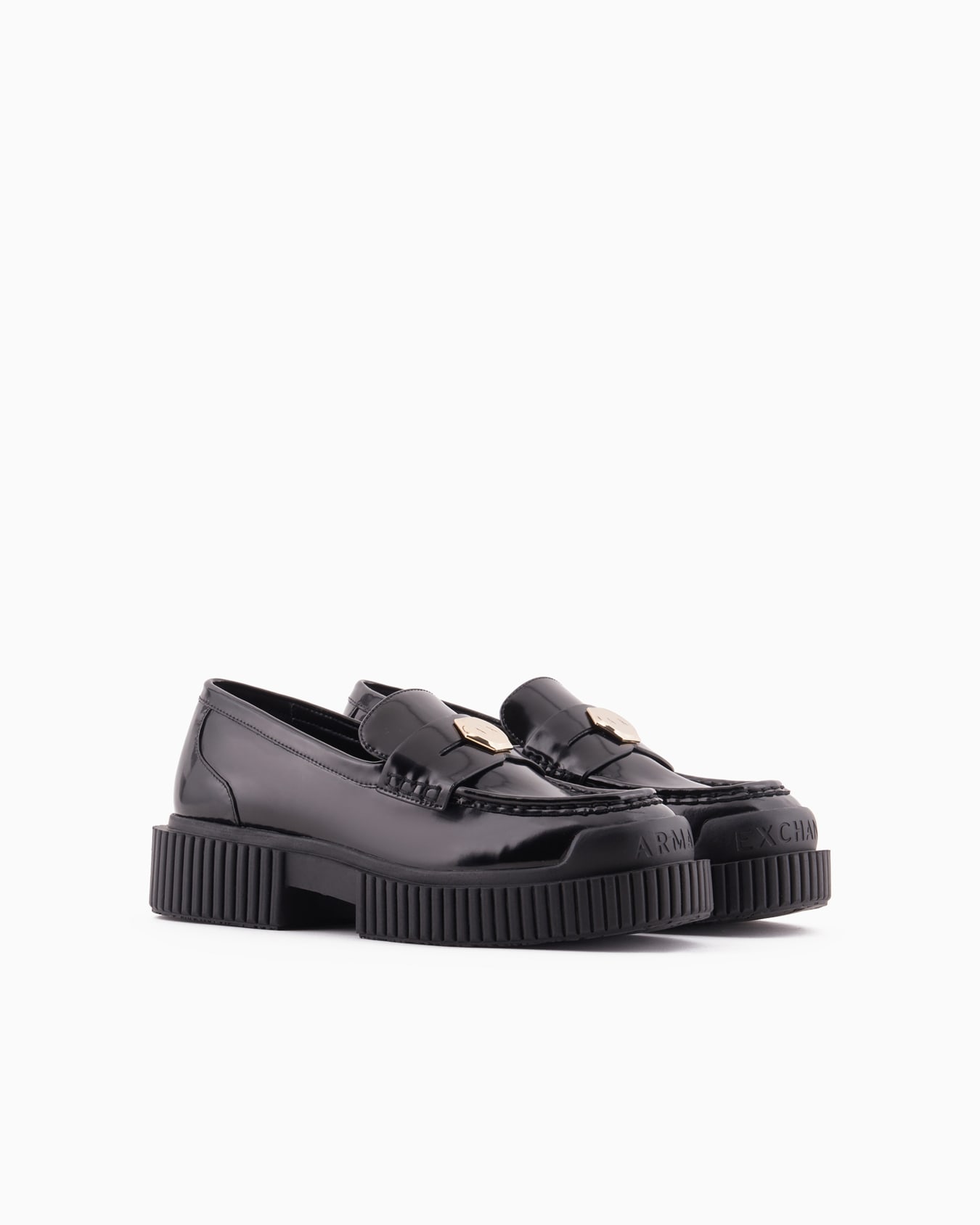 Moccasins with oversized sole and logo clamp Slide 1