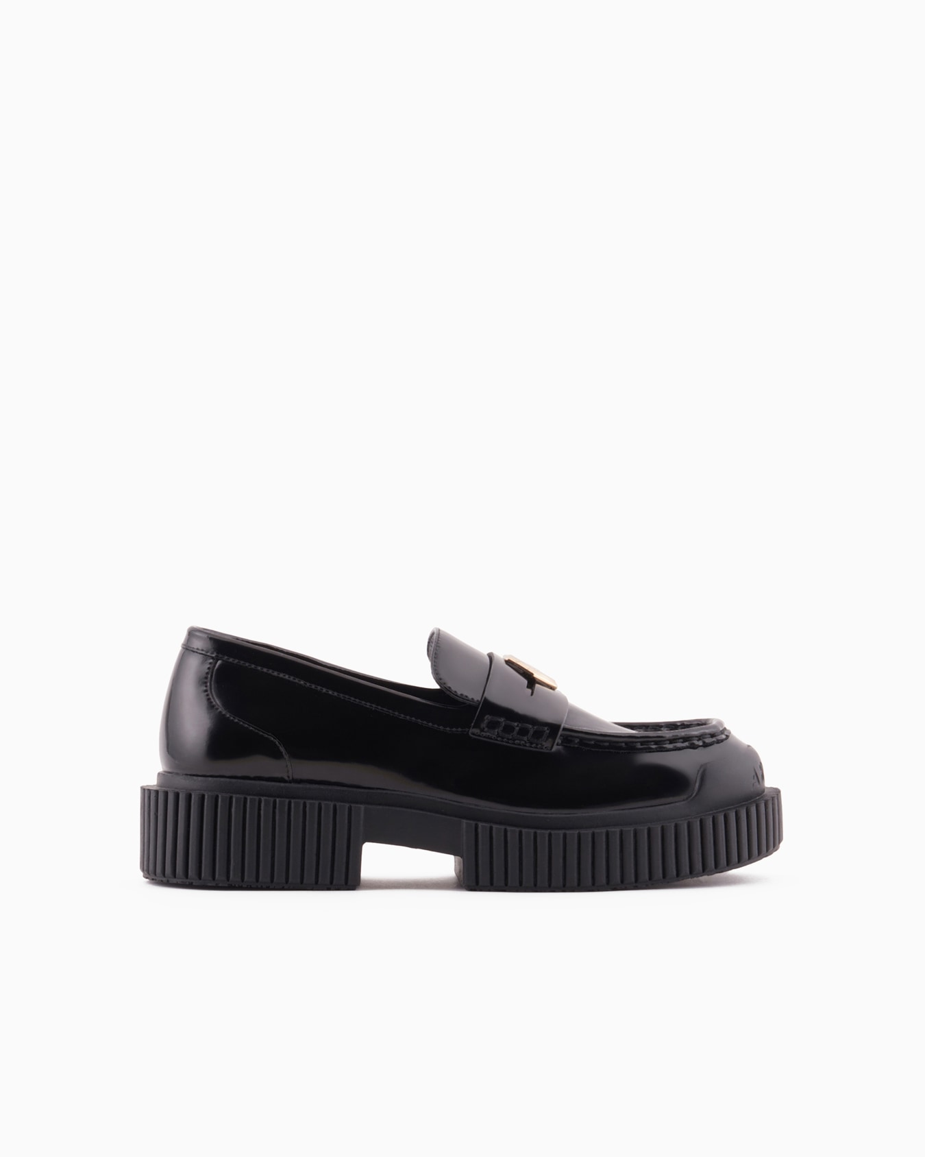 Moccasins with oversized sole and logo clamp Slide 0