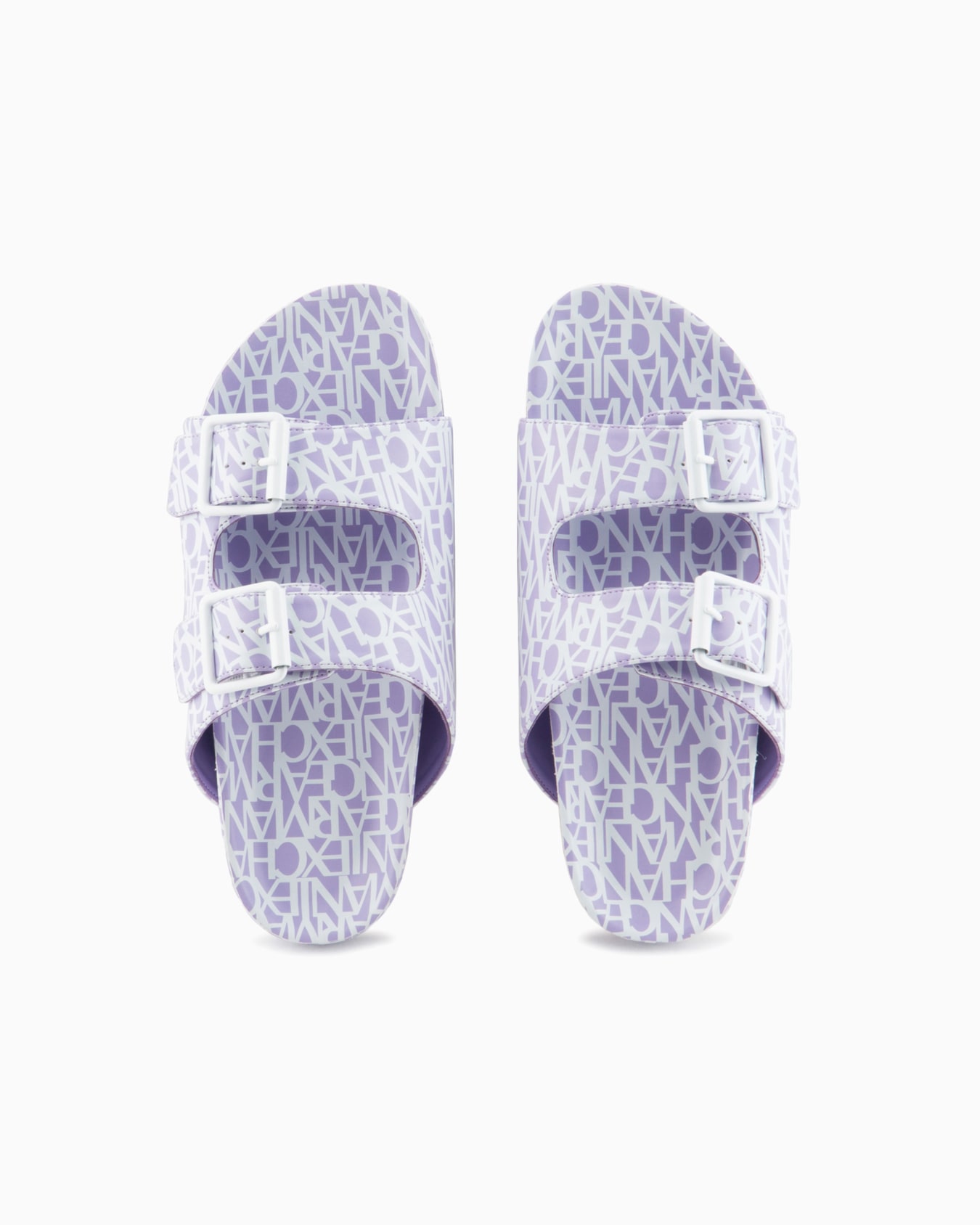 Sandals with all-over logo writing Diapositiva 2