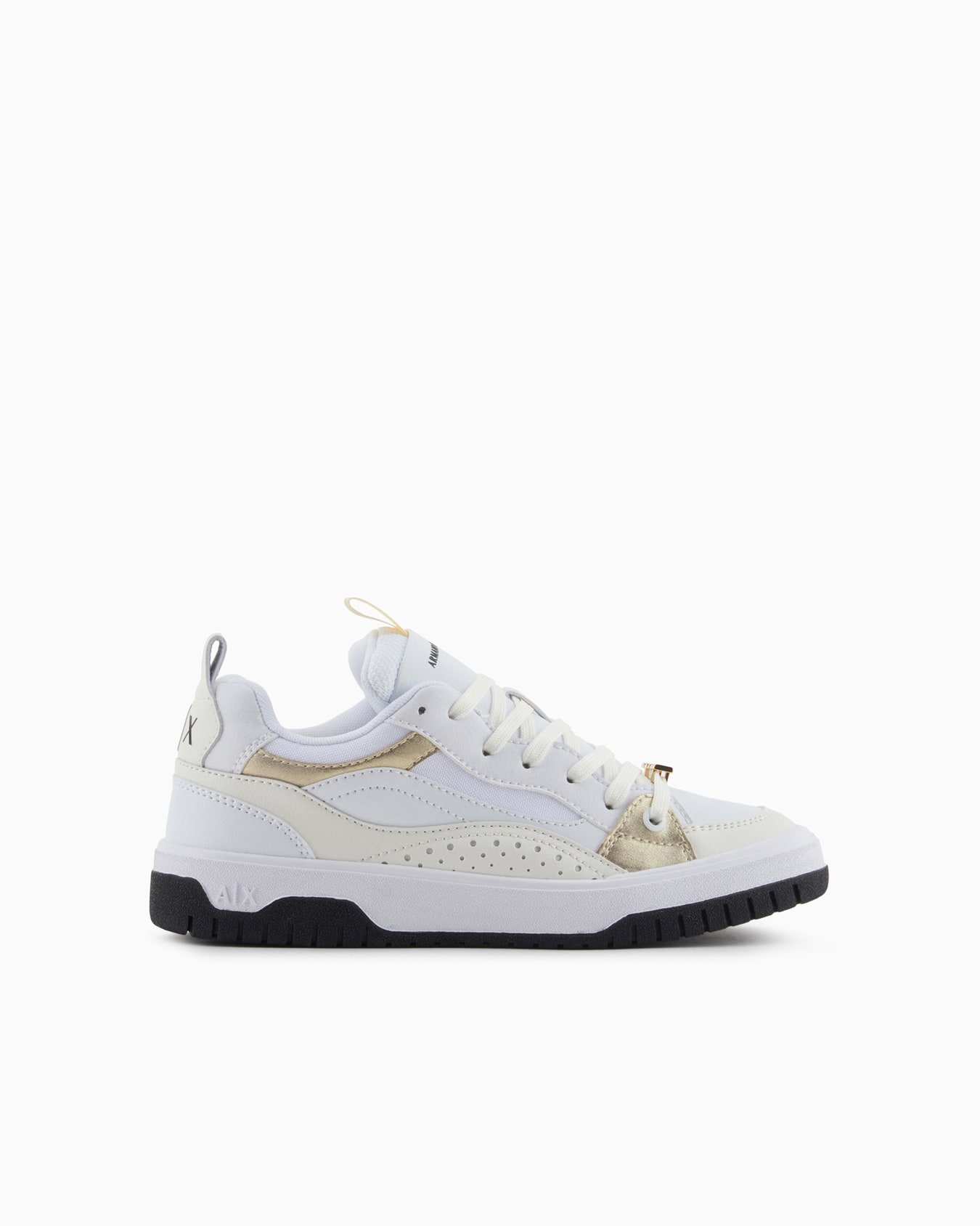 Sneakers with metal details and logo Slide 0