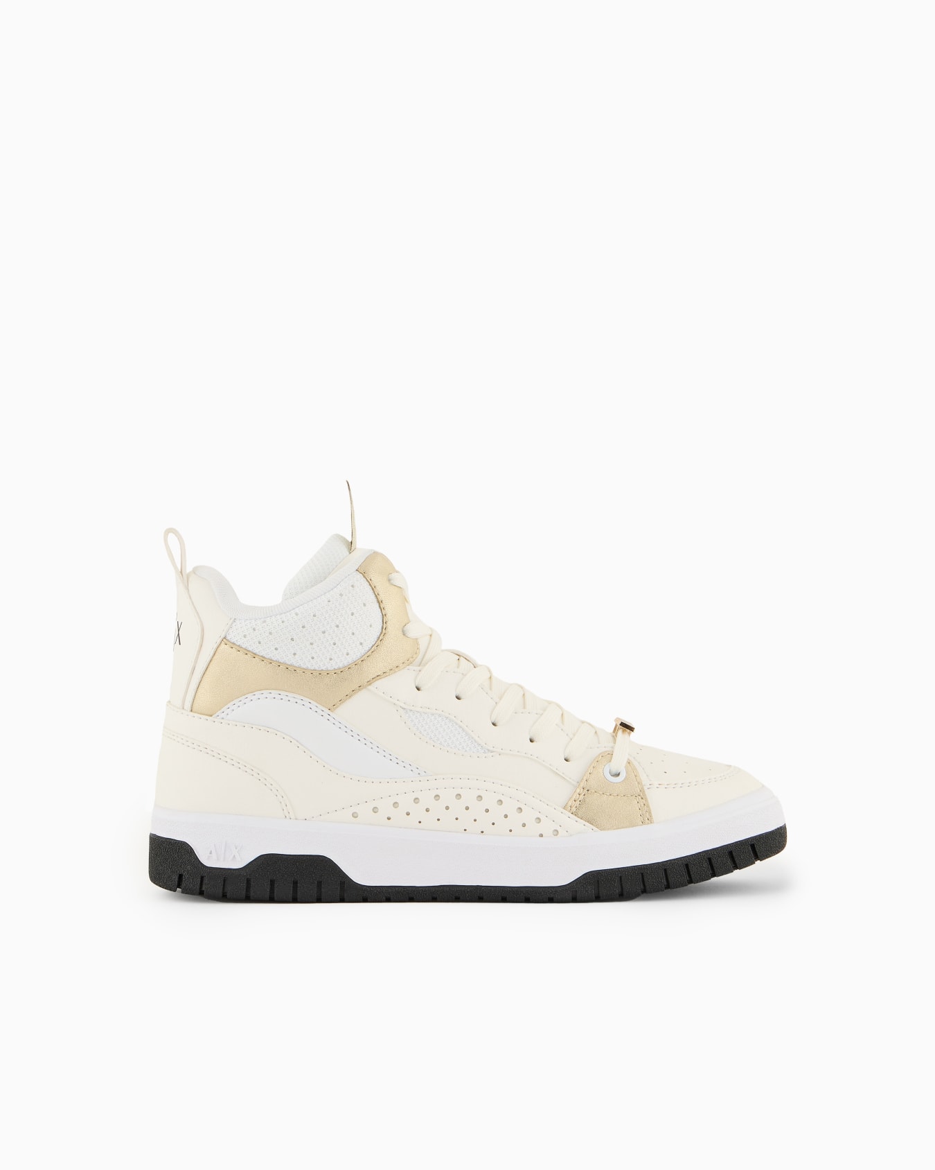 Shiny Point High-Top Lace-Up Sneakers Slide 0