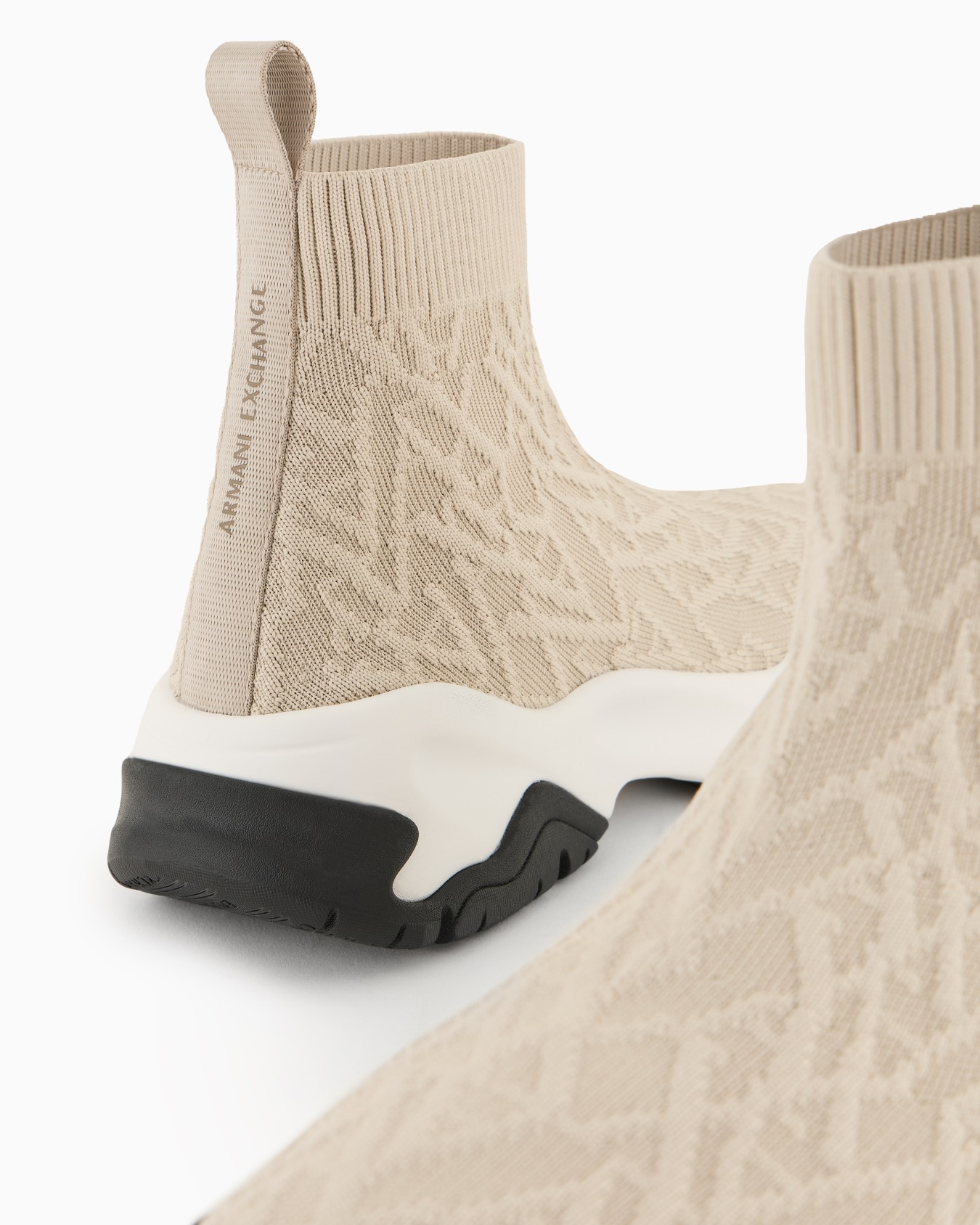 Baskets chaussettes en tissu stretch avec logo all-over Diapositive 4