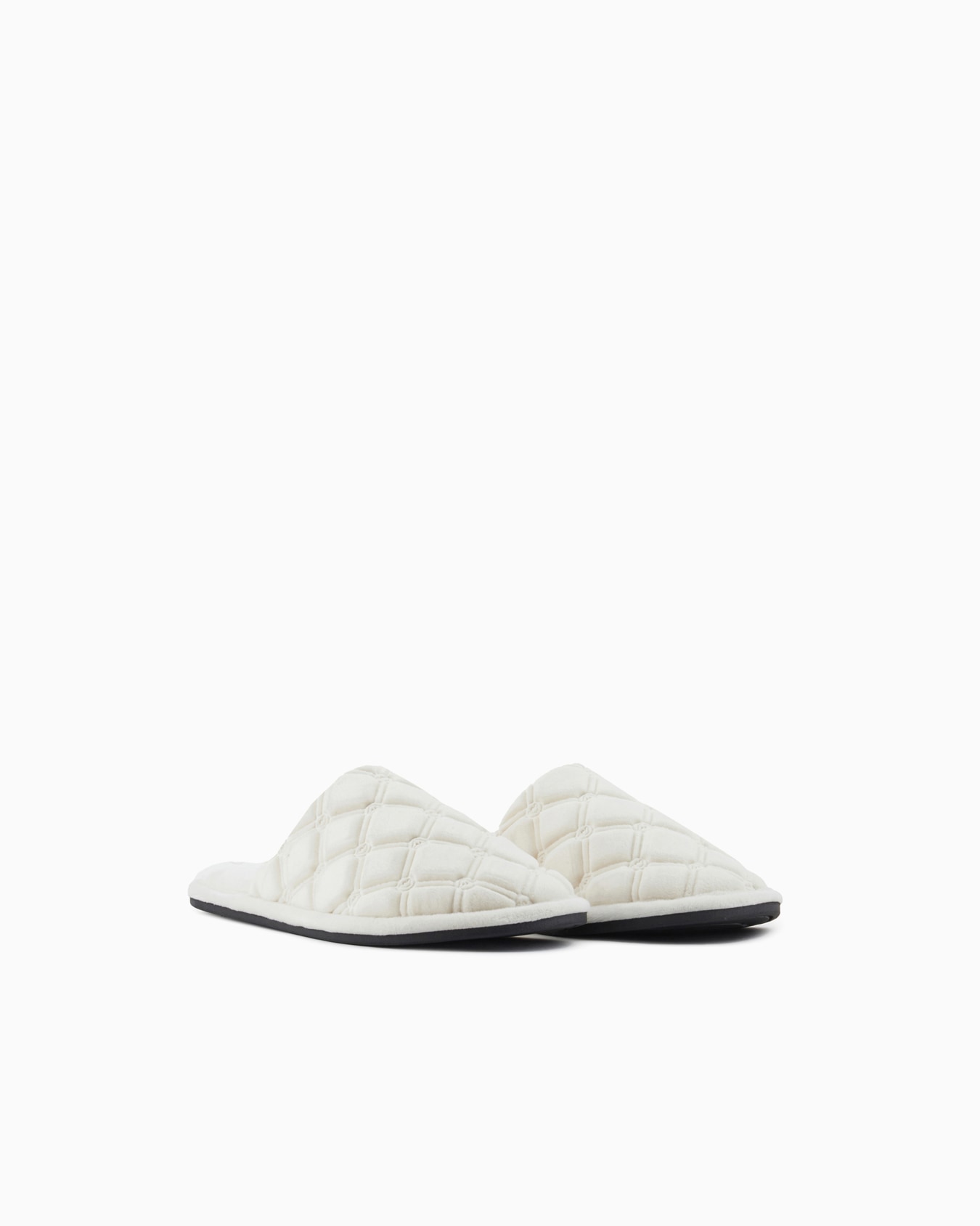 Pantofole in ciniglia con logo monogram Slide 1