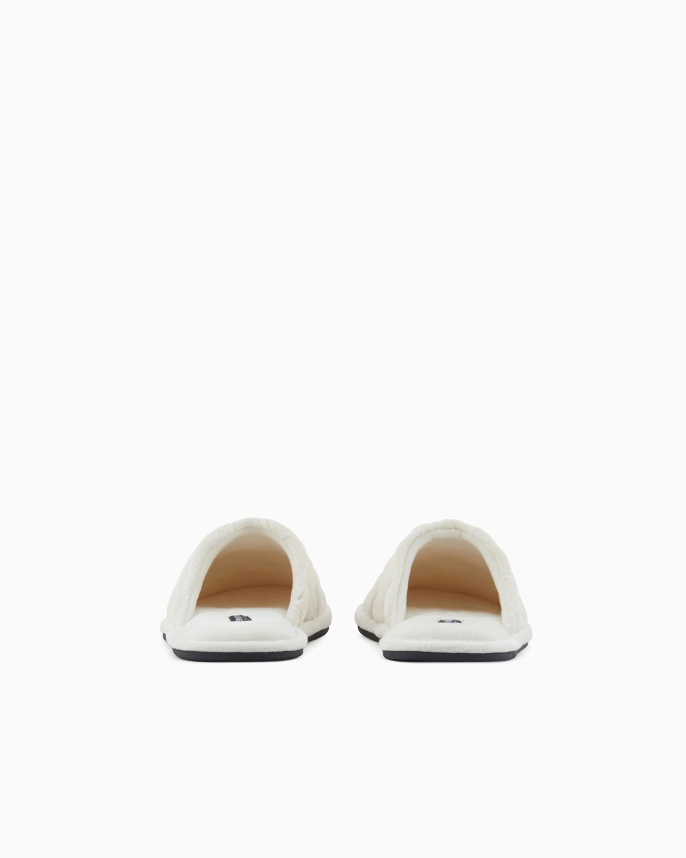 Pantofole in ciniglia con logo monogram Slide 3