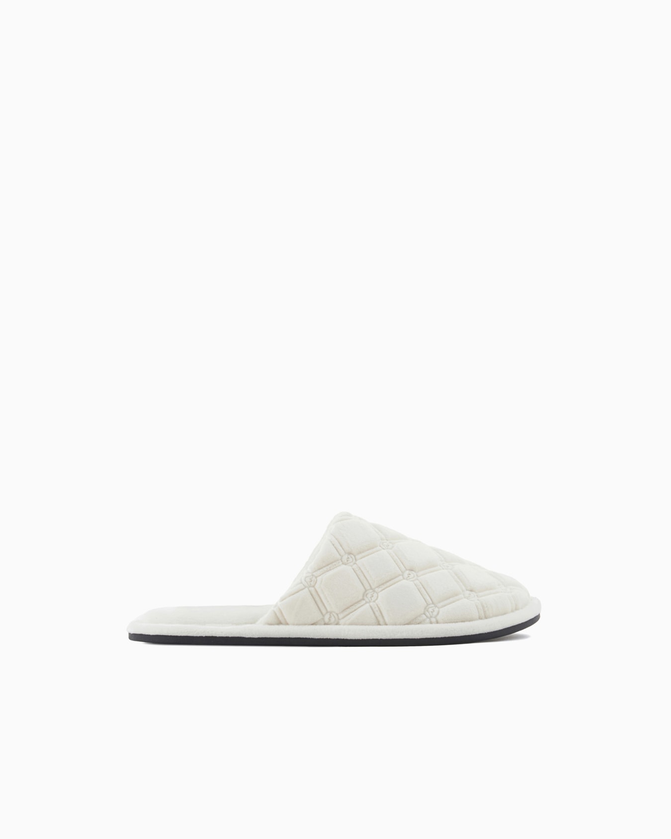 Pantofole in ciniglia con logo monogram Slide 0