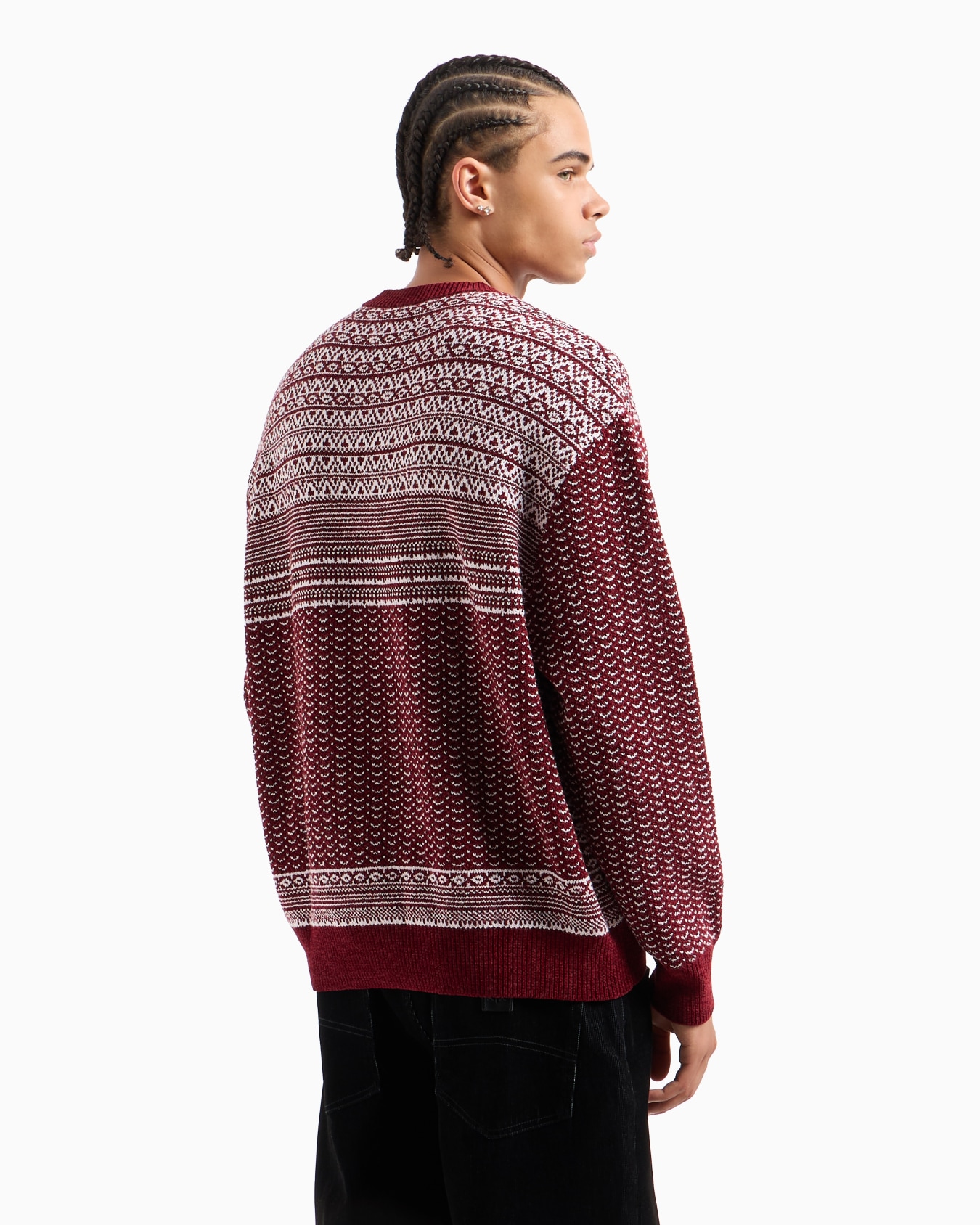 Pull à motif tricot bicolore Diapositive 2